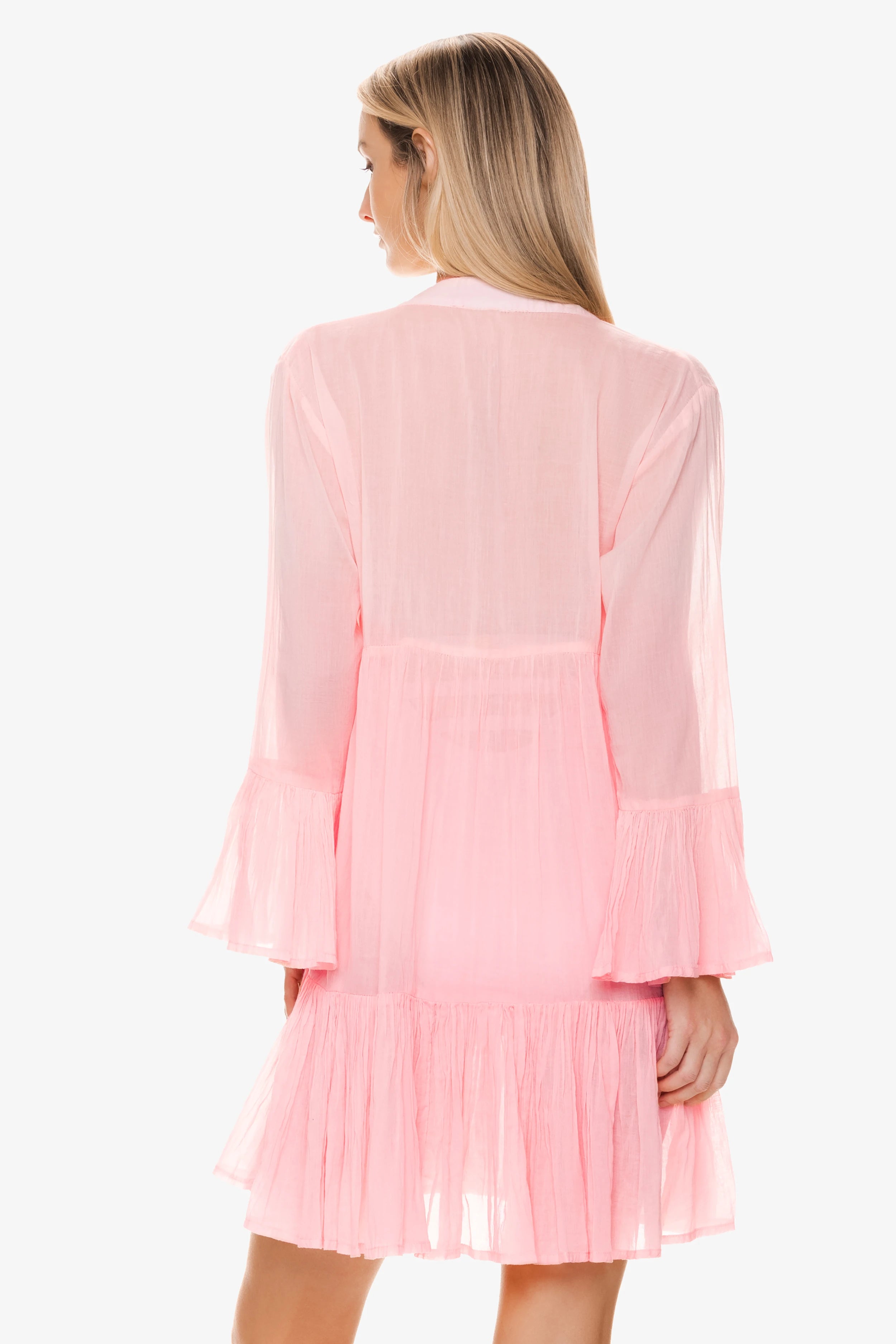 Sloane Ombre Dress in Shell Pink - Elegant Gradient Flowy Maxi Dress for Women | Perfect for Weddings, Parties & Special Occasions