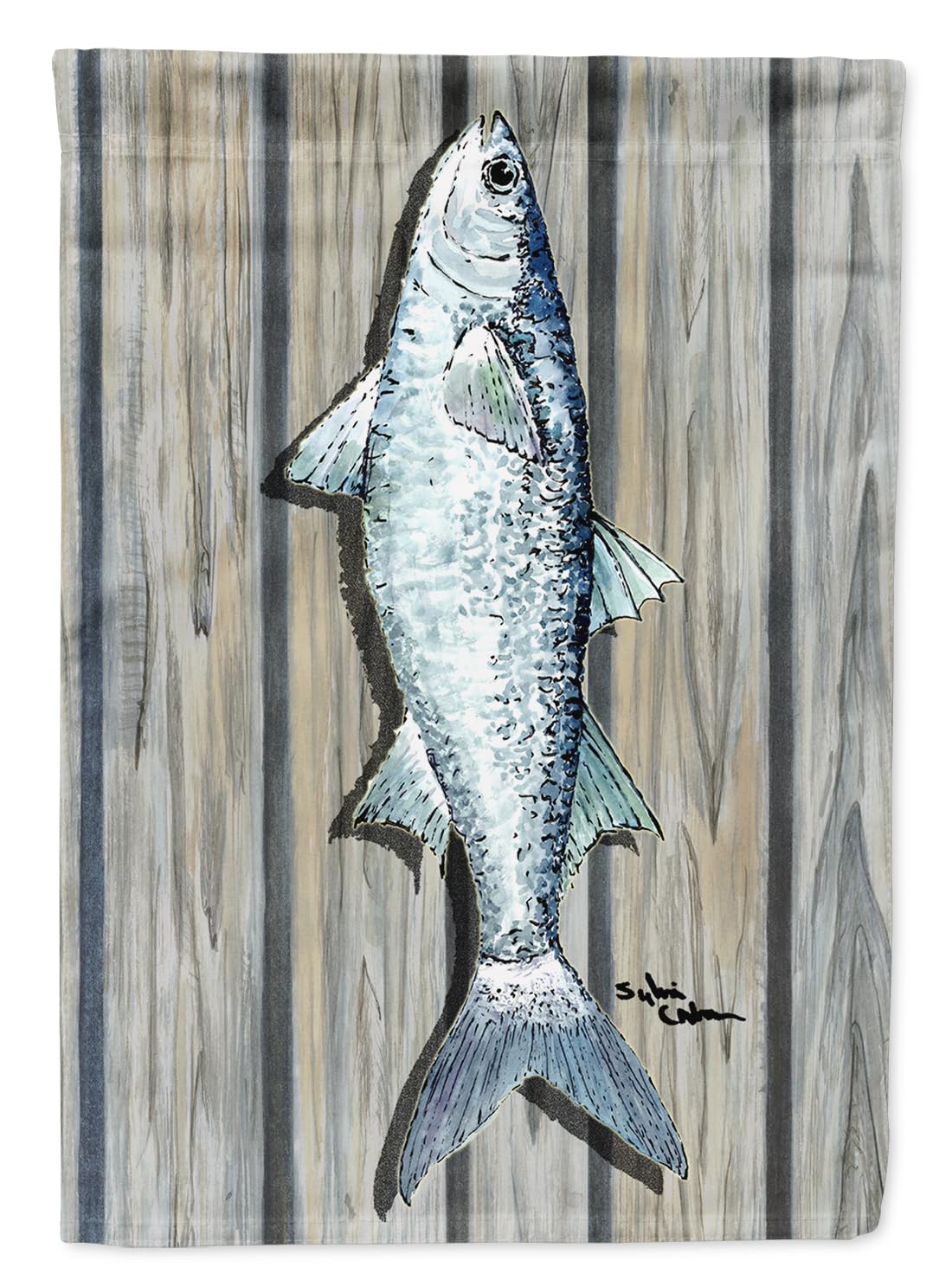 Caroline's Treasures 8490GF Colorful Fish Mullet Garden Flag - Decorative Outdoor Yard Banner for Mailbox, Patio, Flower Beds & Lawn Decor - Weather-Resistant Garden Size Flag for All Seasons
