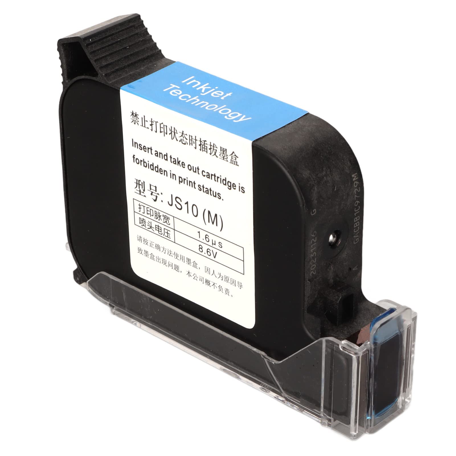 ASixxSix 42ml Black Original Solvent Quick-Drying Ink Cartridge - Replacement for Handheld Inkjet Printer Coding Machine | Easy Installation | Ideal for Product Labeling, Packaging Coding & Industrial Marking