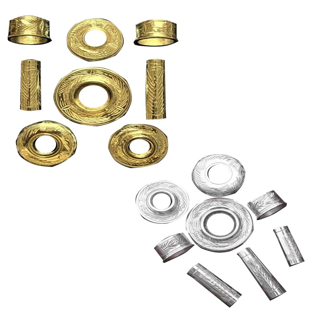 Premium Highland Bagpipe Fittings - Fully Engraved Nickel Silver Set for Scottish Pipes | Perfect for Traditional Performances, Weddings & Celtic Events