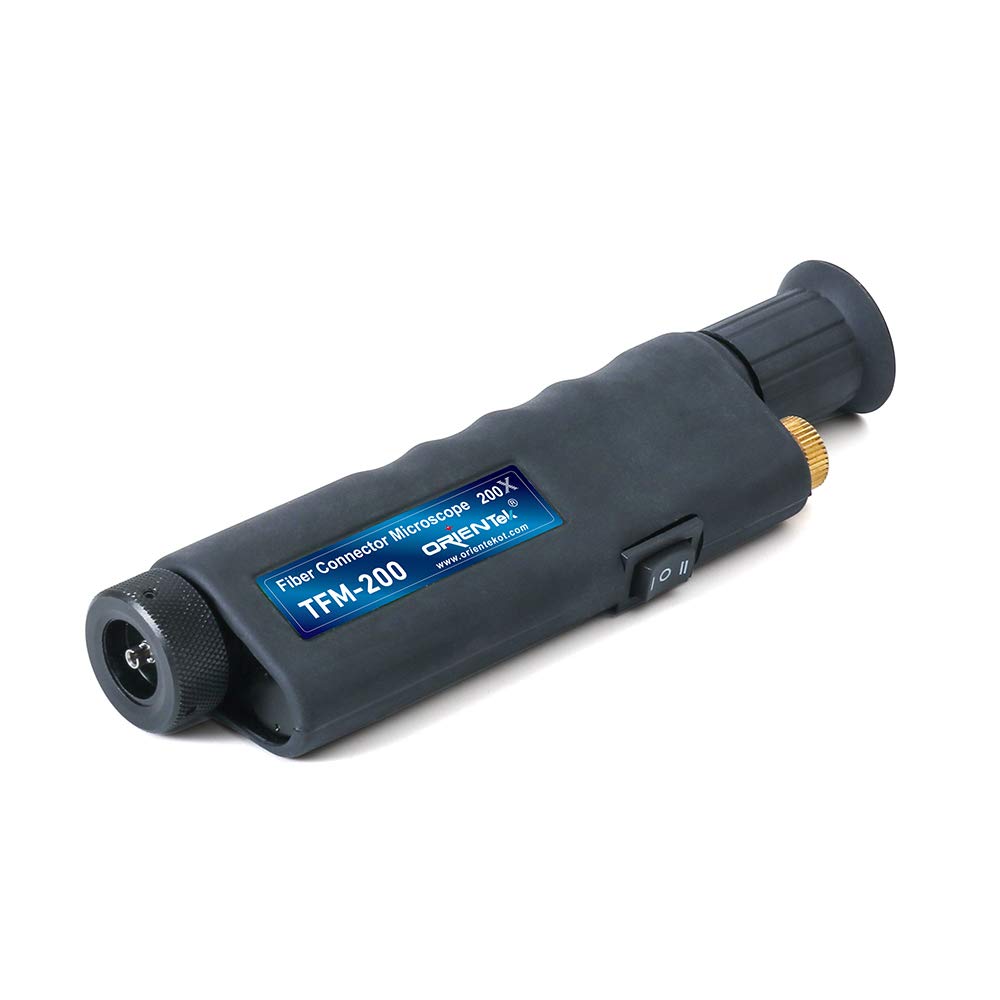 ORIENTEK TFM-200 Fiber Optic Microscope Probe - Professional Fiber Connector Inspection & Cleaning Tool for Network Maintenance & Telecom Installations