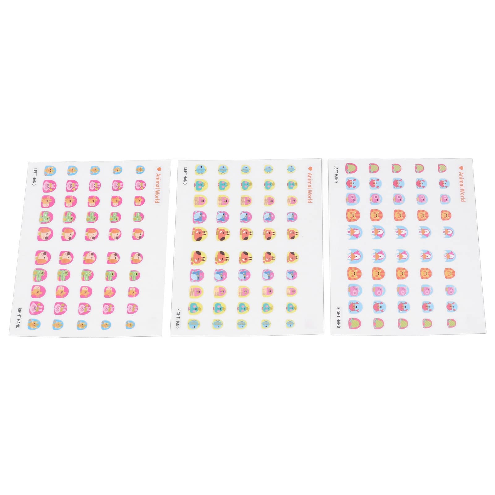 Pwshymi Kids Nail Stickers - Non-Toxic, Waterproof & Sweatproof Paper Nail Art Decals for DIY Manicures | Perfect for Home Use, Birthday Parties & Girls' Nail Care