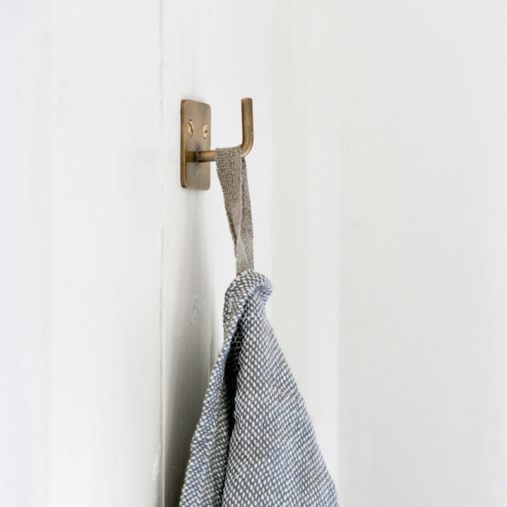 Solid Brass Wall Hook - Heavy Duty Decorative Hooks for Coats, Hats & Keys | Rust-Resistant Home & Office Organization Solution