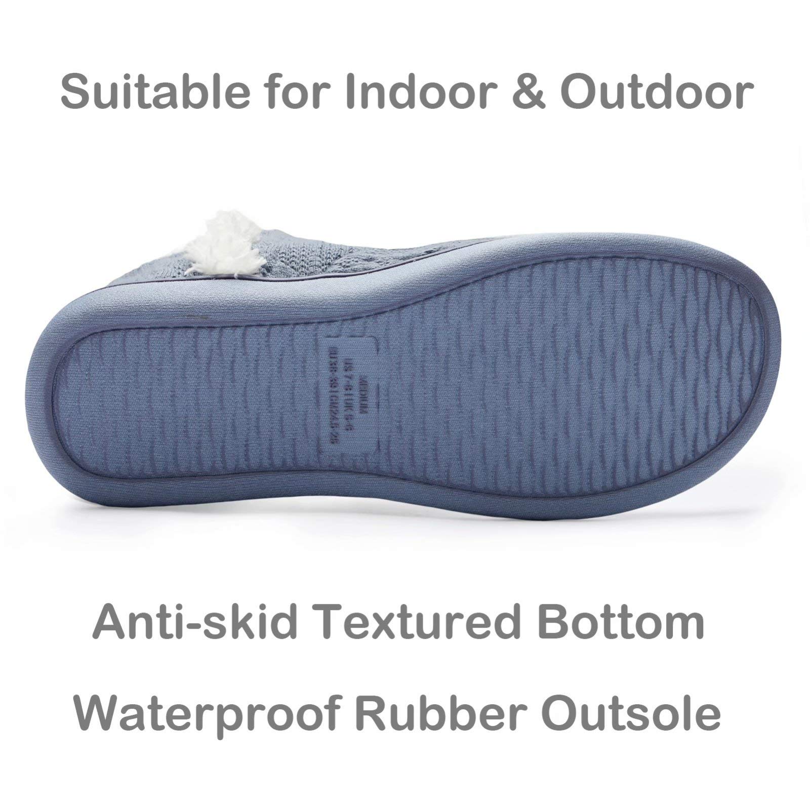 TUOBUQU Women's Winter Bootie Slippers - Cozy Fluffy Plush Indoor/Outdoor House Shoes for Cold Weather - Perfect for Home, Office & Winter Travel