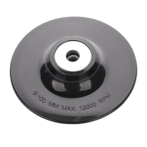 125mm Rubber Backing Disc M10 Thread - Angle Grinder & Sander Backing Pad for Woodworking, Metal Polishing & Surface Preparation (Color: Black)