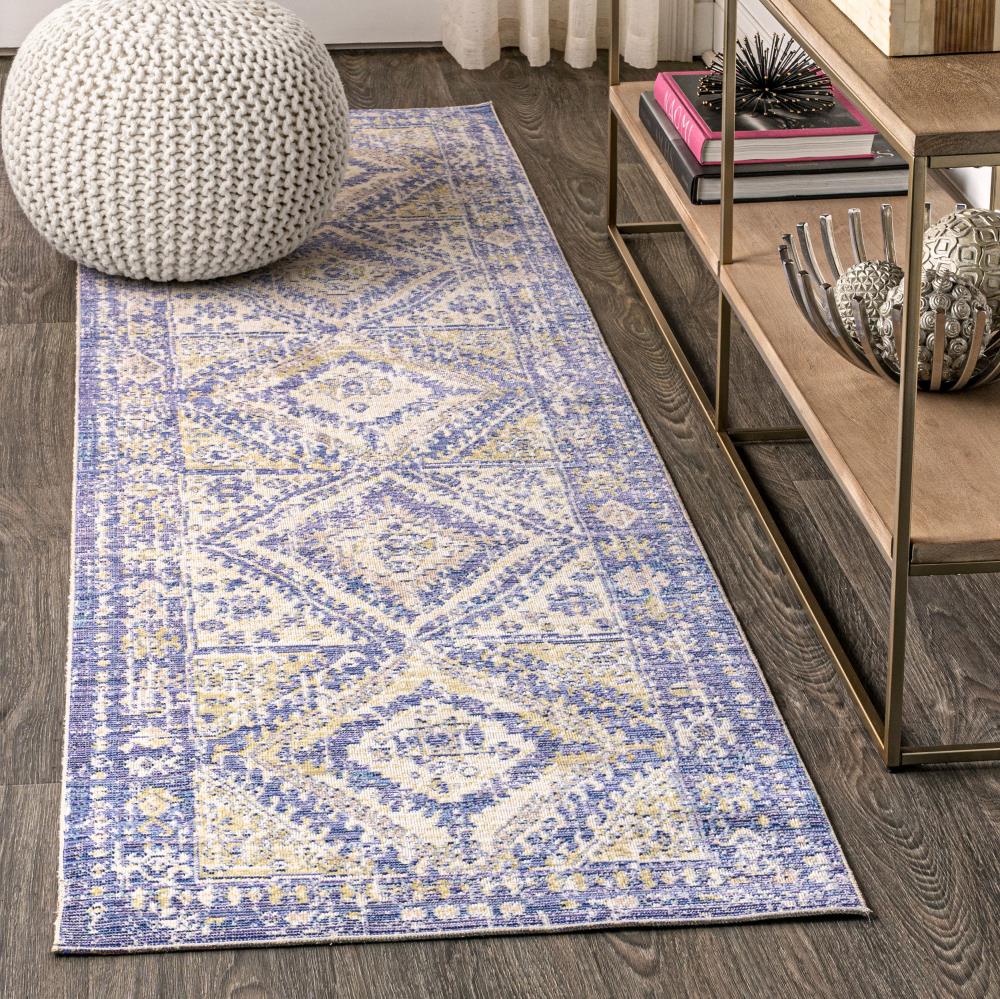 Handwoven Darija Ornate Geometric Medallion Area Rug - Moroccan Bohemian Style Living Room Rug for Home Decor, Bedroom & Office