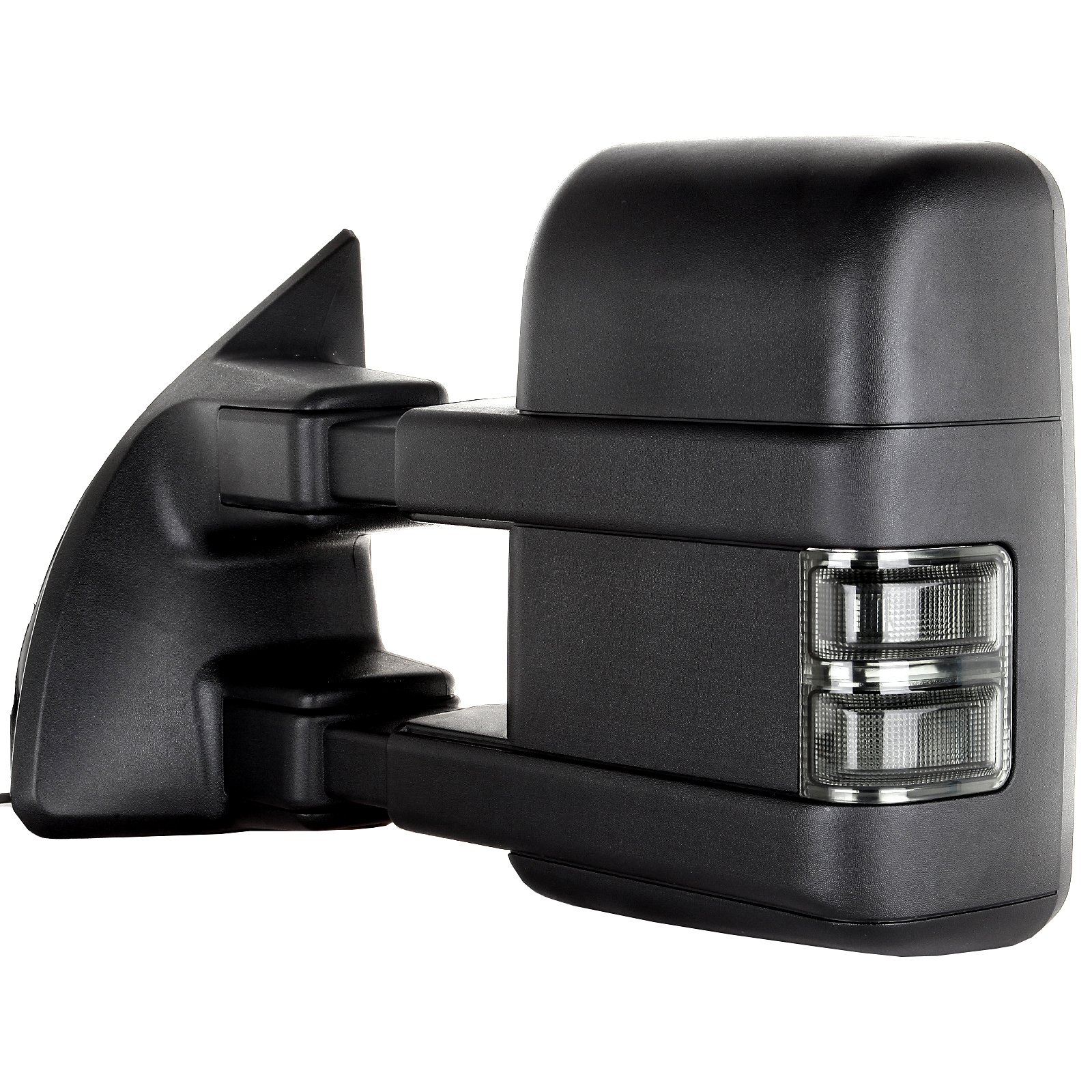 CCiyu Towing Mirrors for 2003-2007 Ford F250 F350 F450 F550 Super Duty Trucks - Power Adjustable Heated Glass with Turn Signal Lights - Perfect for Towing, Off-Roading & Heavy-Duty Work