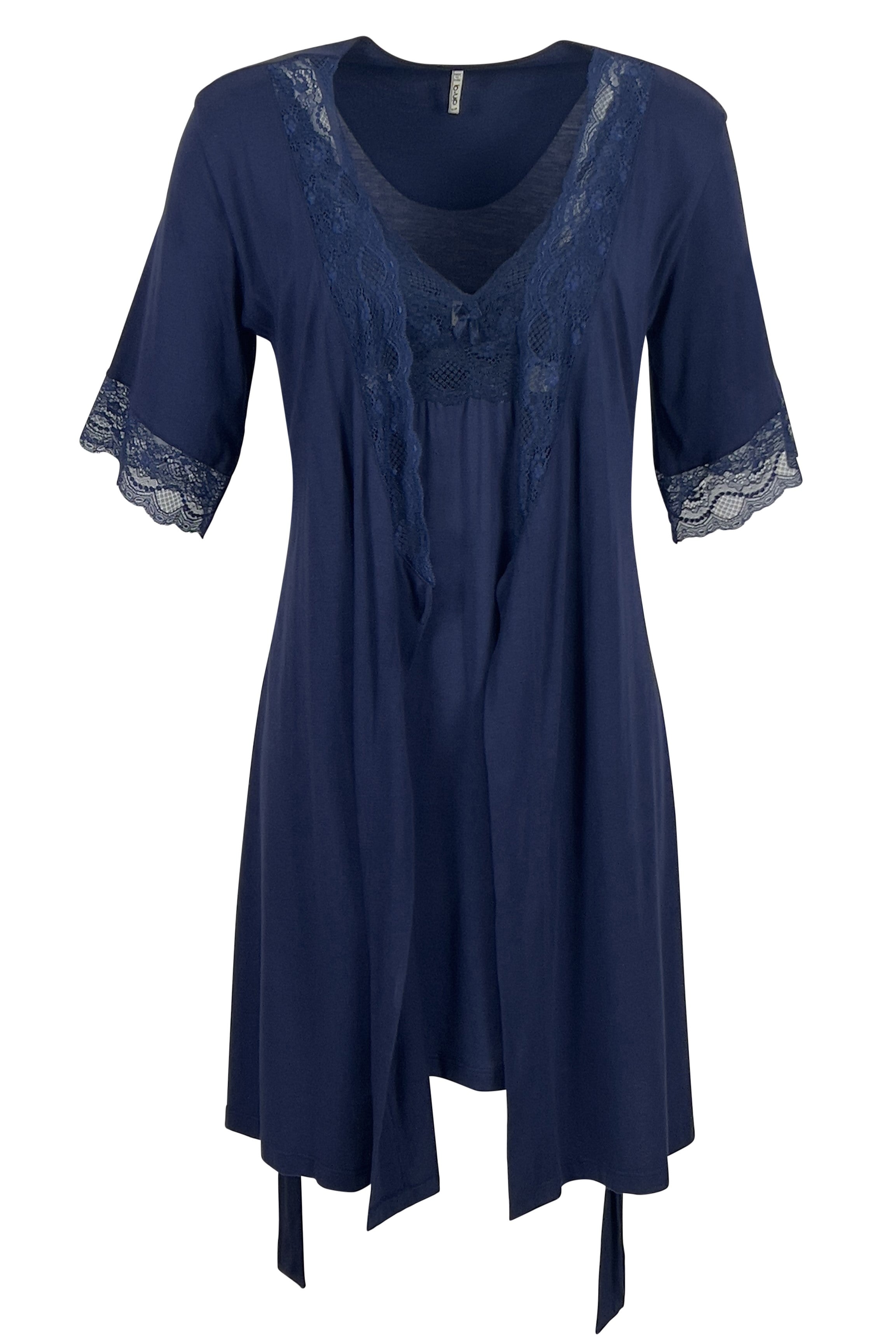 Penelope Tank Chemise Robe Set - Women's Lace Sleepwear & Lounge Wear for Bridal, Honeymoon & Special Occasions