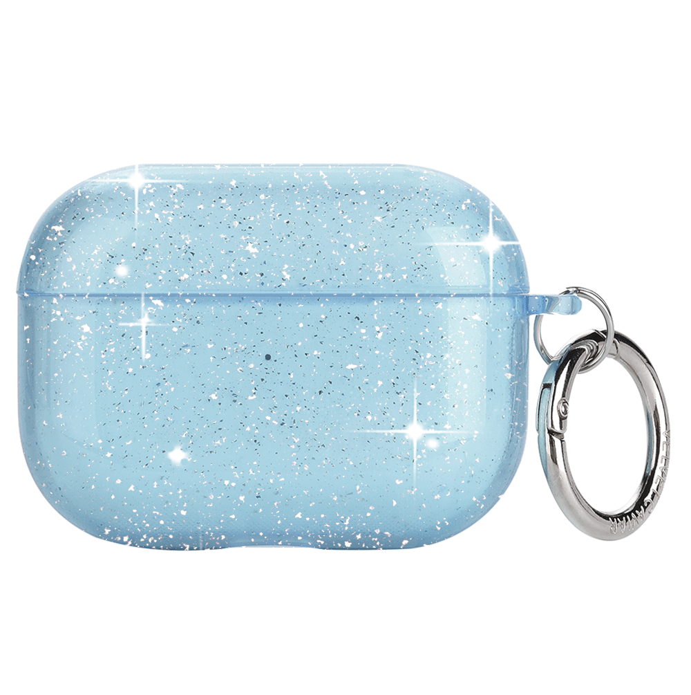 Premium Blue Stardust AirPod Case - Protective Cover for AirPods 1/2/3 & Pro - Trendy Glitter Design for Daily Use, Travel & Gifting