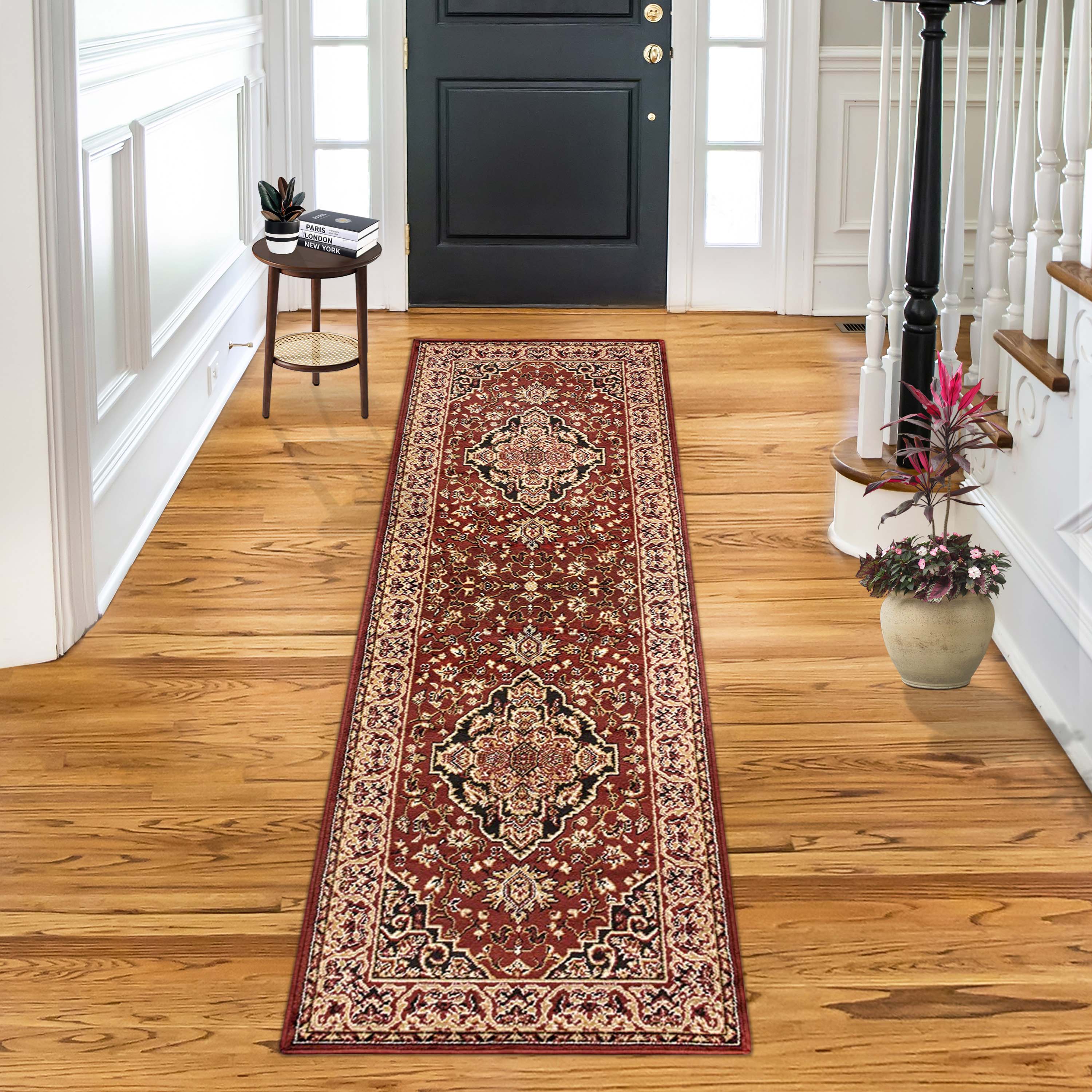 Glendale Traditional Floral Medallion Indoor Area Rug - Non-Slip Living Room Carpet, Bedroom Runner, Hallway Decor | Soft & Durable Home Floor Mat for Cozy Interior Design