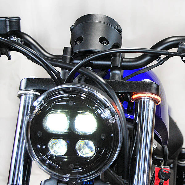 Honda Rebel 500 LED Front Turn Signals - Compatible with 2017-2023 Models - Bright Amber Safety Lights for Motorcycle Night Riding & Urban Commuting