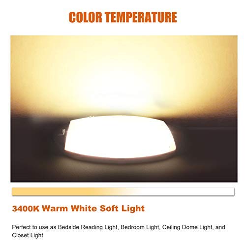 12V RV LED Ceiling Light with Switch & Motion Sensor - Puck Light for RV, Motorhome, Camper, Caravan, Trailer & Boat Interior Lighting | Perfect for Nighttime Navigation & Energy-Efficient Illumination