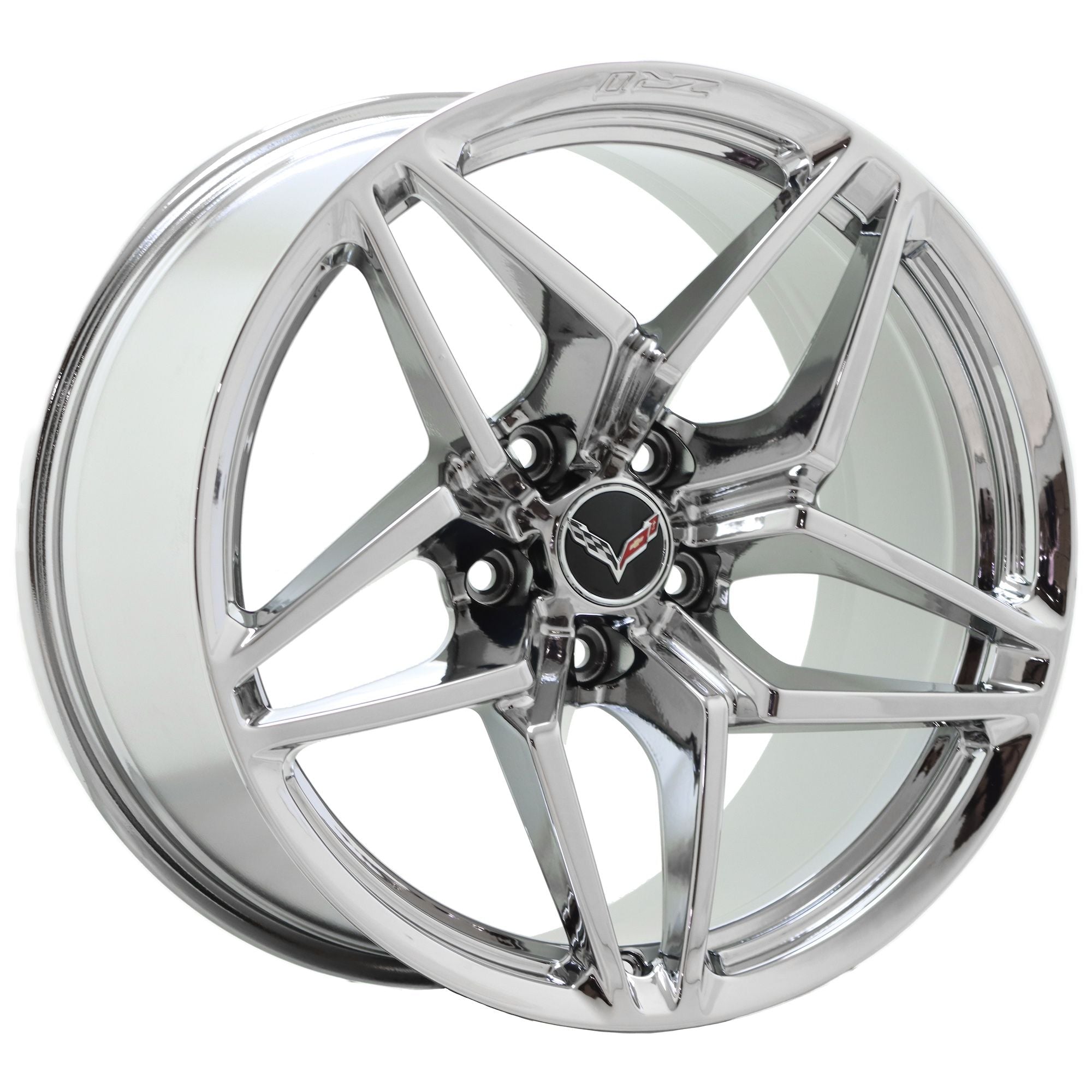 19-20 Corvette C7 ZR1 Z06 Grand Sport Chrome Wheels OEM Set 5926 5930 - Direct Exchange Replacement for Enhanced Performance & Style - Perfect for Racing, Car Shows & Custom Upgrades