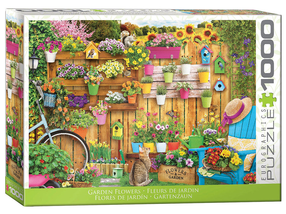 Eurographics 1000-Piece Jigsaw Puzzle - Beautiful Garden Flowers Landscape - Perfect for Family Game Night & Stress Relief