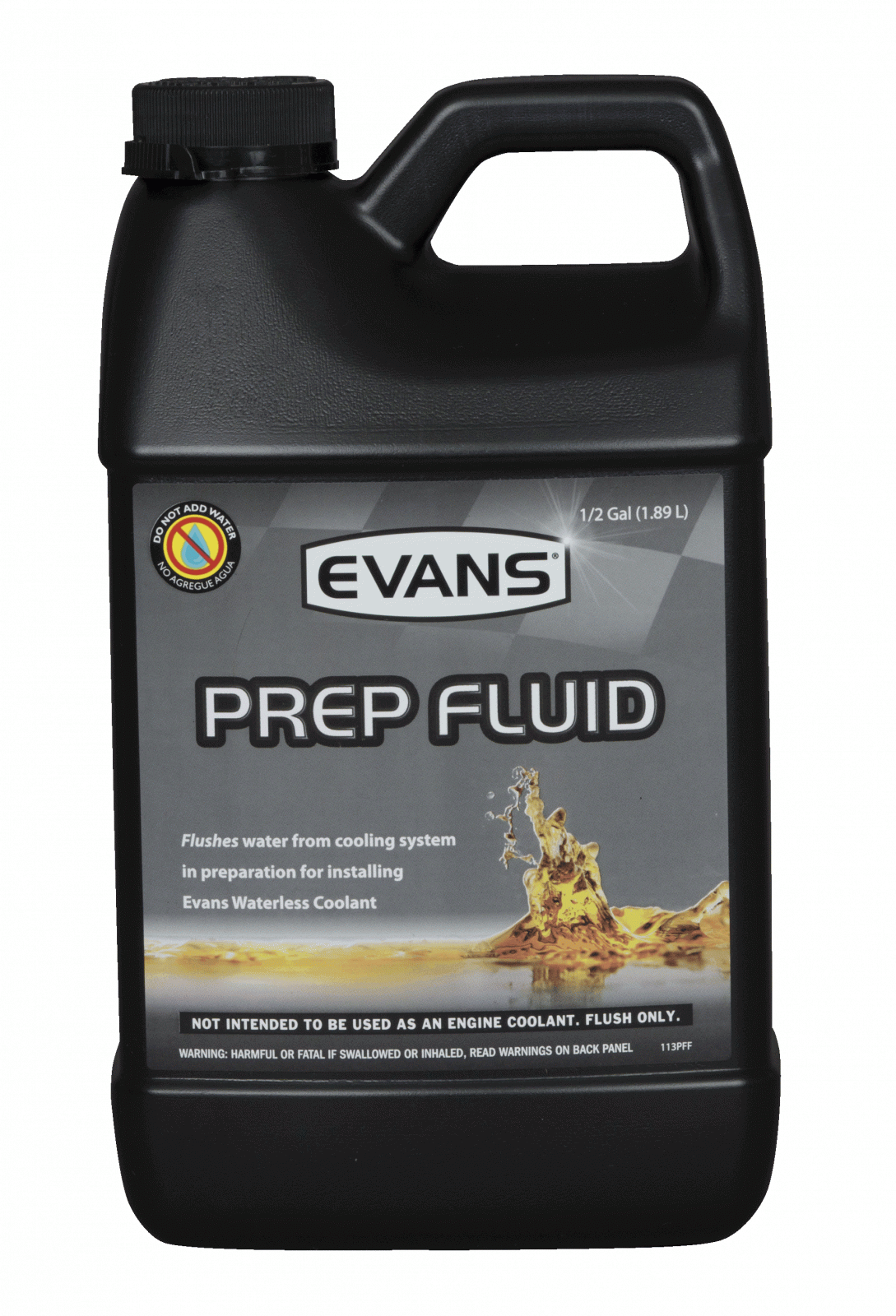 Evans Cooling Waterless Prep Fluid - Half Gallon (64 oz) for Automotive Cooling Systems & Engine Maintenance | Ideal for Radiator Flush, Heat Transfer & Corrosion Protection