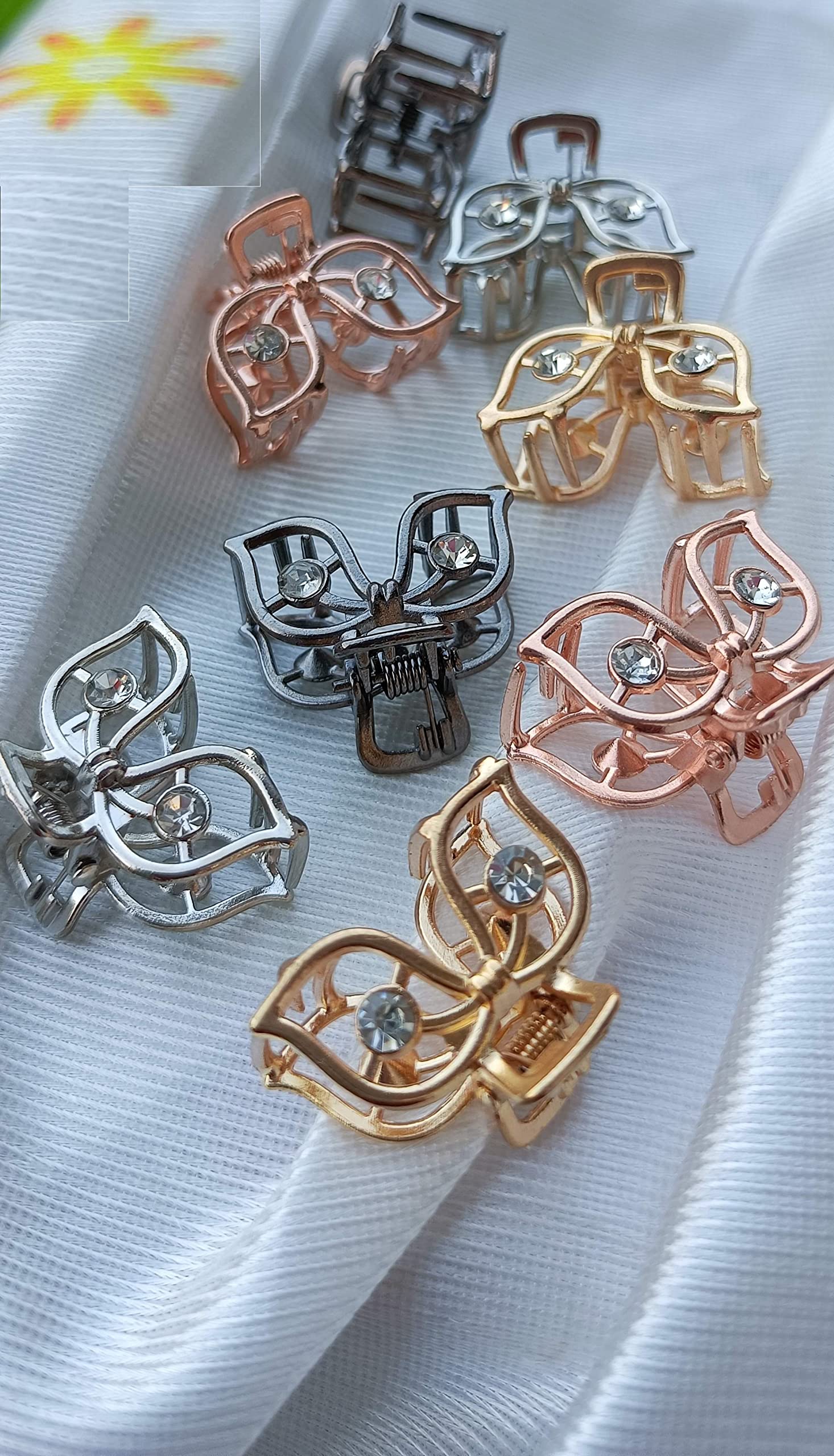 Stylish Unisex Hair Clips & Bows Set - 6 Pack Alligator Clips with Grosgrain Ribbon & Metal Claw for Girls & Women | Perfect for School, Parties & Daily Hair Accessories | Luxury Satin Scrunchies Included