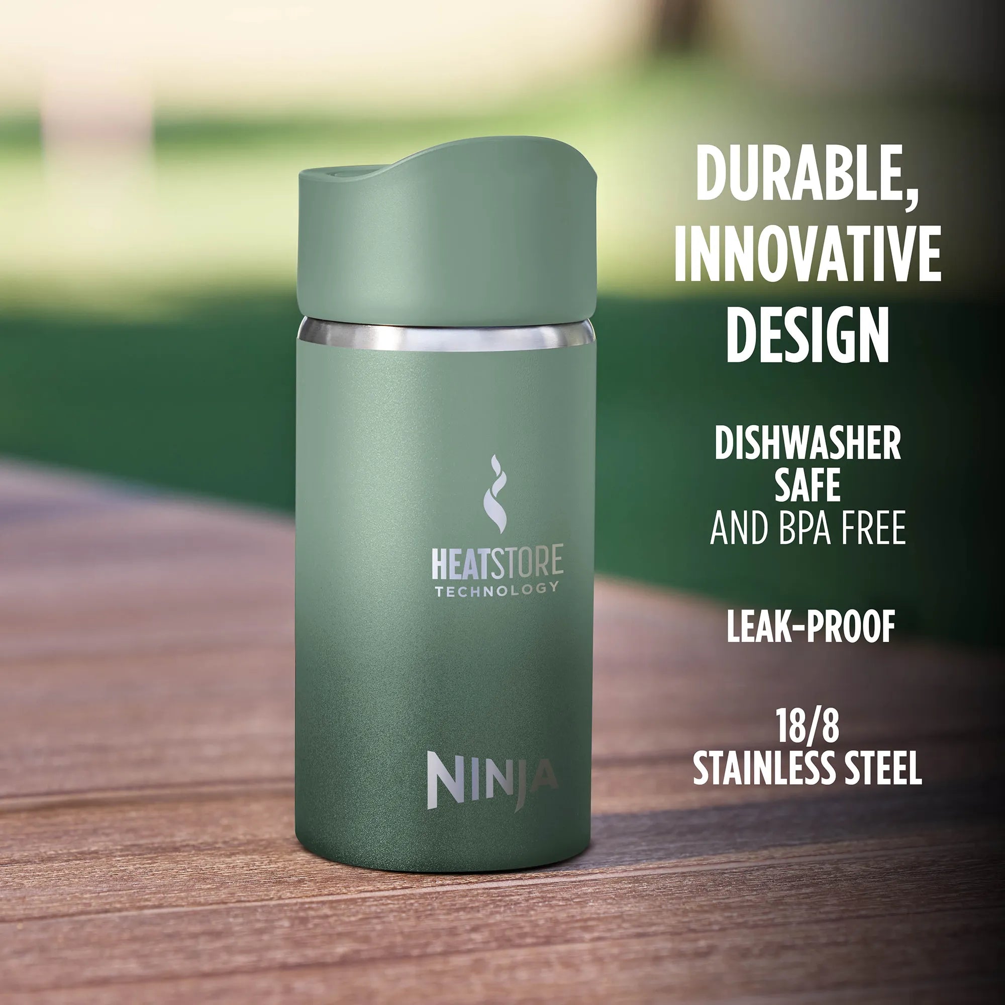 Ninja Sip Perfect 354ml Insulated Stainless Steel Water Bottle - Leak Proof, BPA Free, Keeps Drinks Hot/Cold for 24 Hours - Ideal for Gym, Hiking, Office & Travel