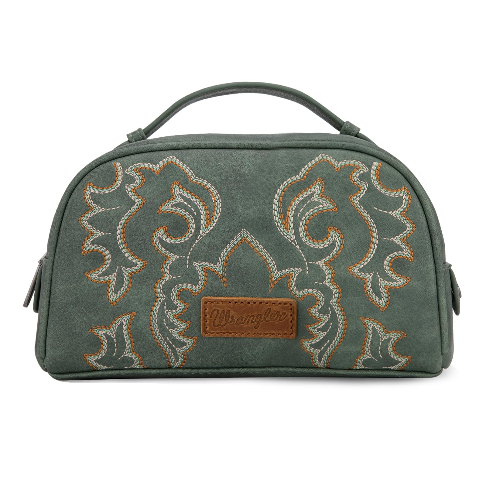 Wrangler Women's Makeup Pouch - Mini Western Toiletry Bag, Cosmetic Organizer with Paisley Design for Travel, Gym & Daily Essentials | Perfect for Cosmetics, Jewelry & Small Accessories