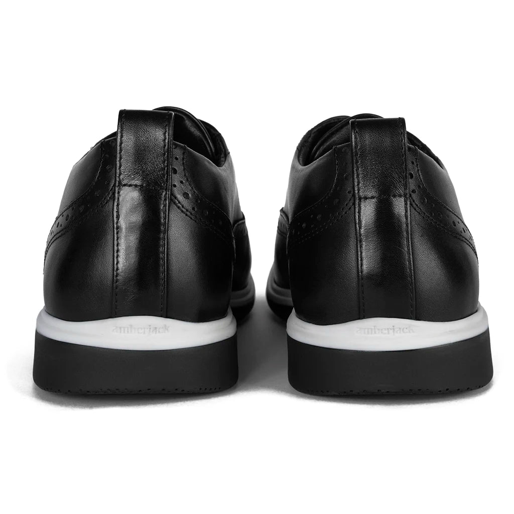 Premium Cap Toe Dress Shoes for Men - Classic Onyx Black Formal Oxfords for Business, Wedding & Office Wear