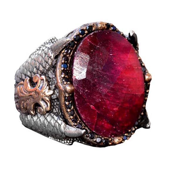 16.80 Carat Genuine Ruby Natural Gemstone Claw Ring for Women - Perfect for Engagement, Anniversary & Special Occasion Jewelry Gifts