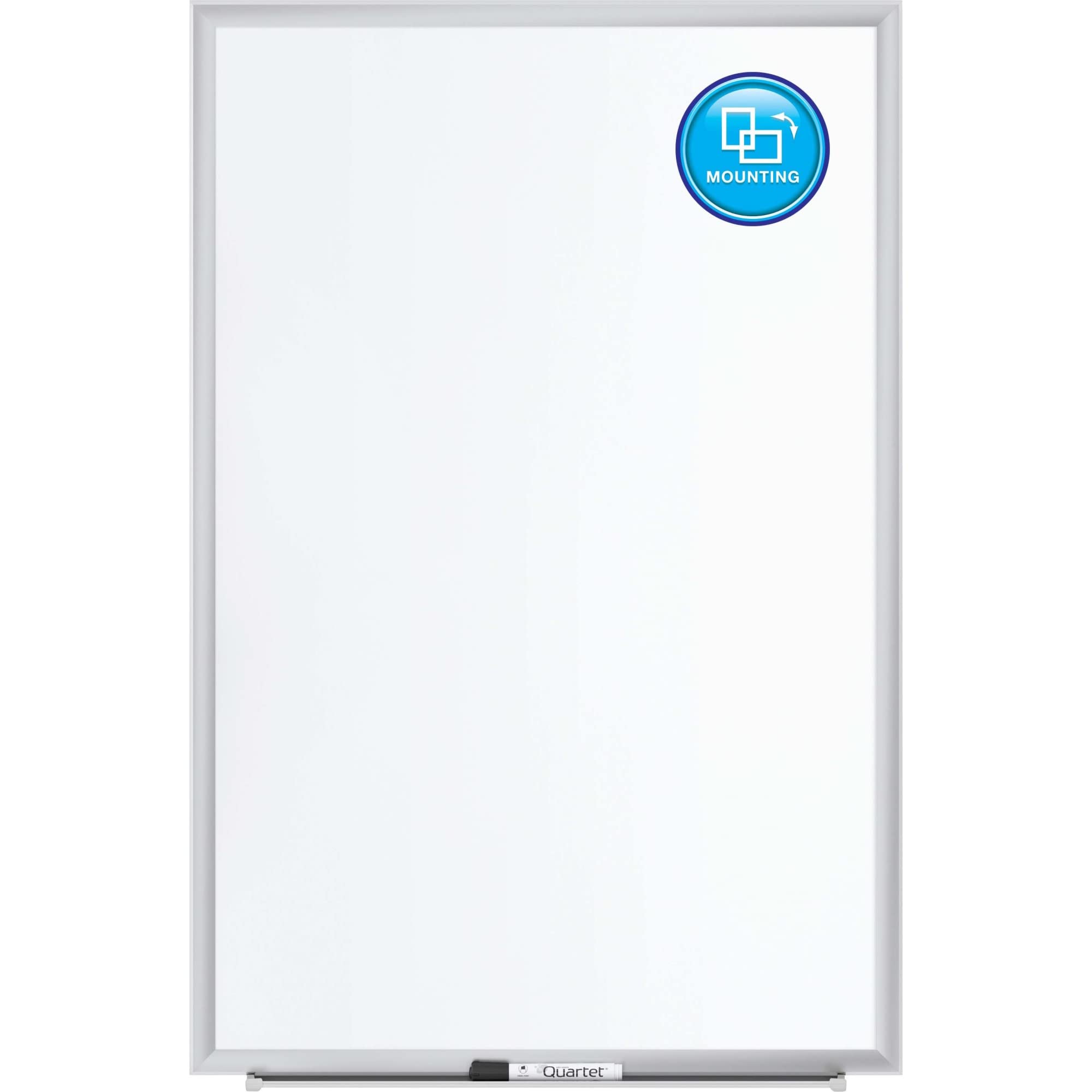 Premium Quartet Magnetic Porcelain Whiteboard 4' x 3' - Durable Dry Erase Board with Silver Aluminum Frame for Office, Classroom & Home Use (Model 2544)