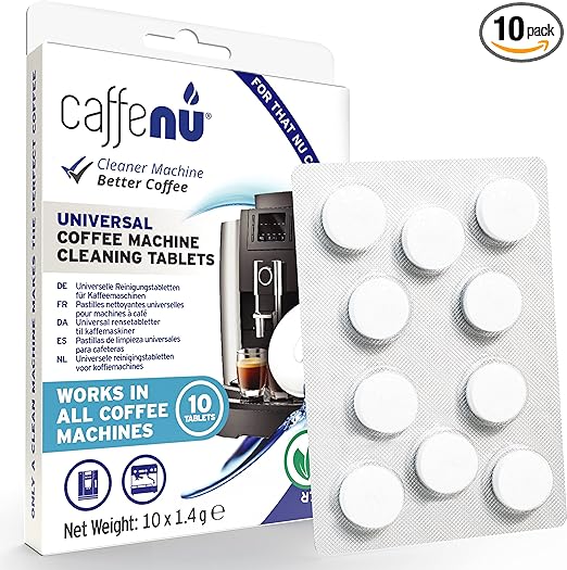 Best Coffee Machine Cleaner Tablets - 10 x 1.4g Descaler Tablets for Keurig, Nespresso & Espresso Machines - Deep Clean & Remove Limescale - Perfect for Home & Office Use
