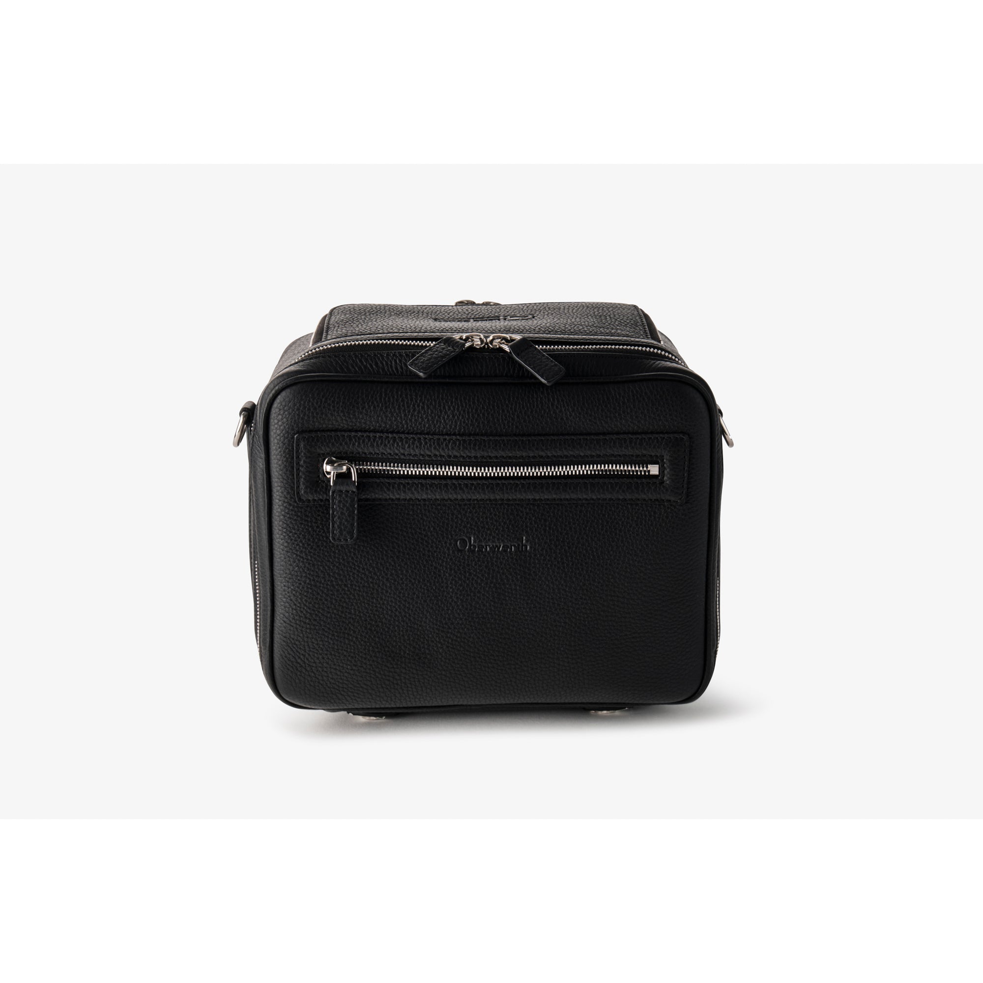 Oberwerth LSI Leo Correspondent Bag - Premium Leather Briefcase for Business Professionals, Black | Perfect for Office, Travel, and Daily Commute