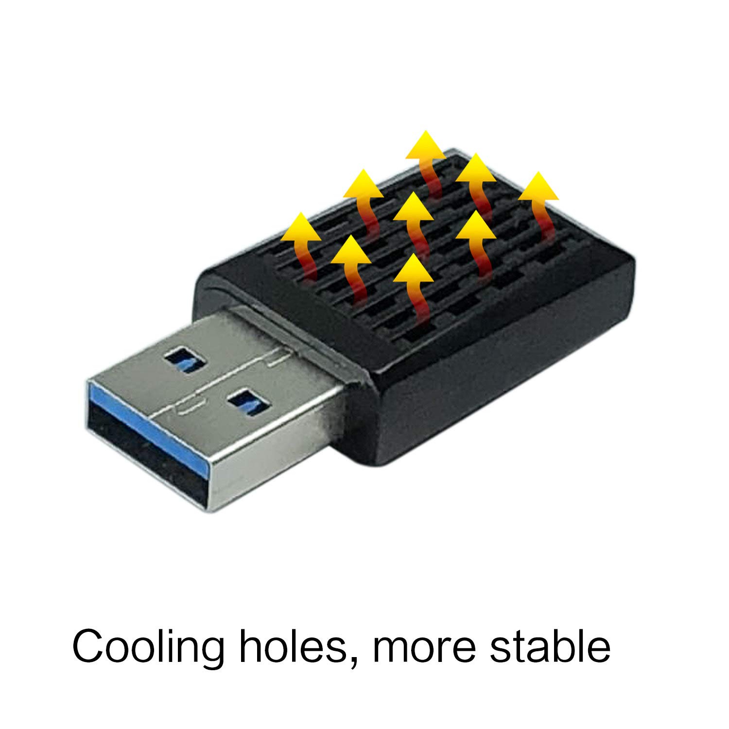 Dynamode Wireless Dual Band Nano USB WiFi Adapter for PC & Laptop - 1300Mbps High Speed 2.4GHz/5GHz AC Network with High Gain Antenna - Perfect for Gaming, Streaming & Home Office Connectivity