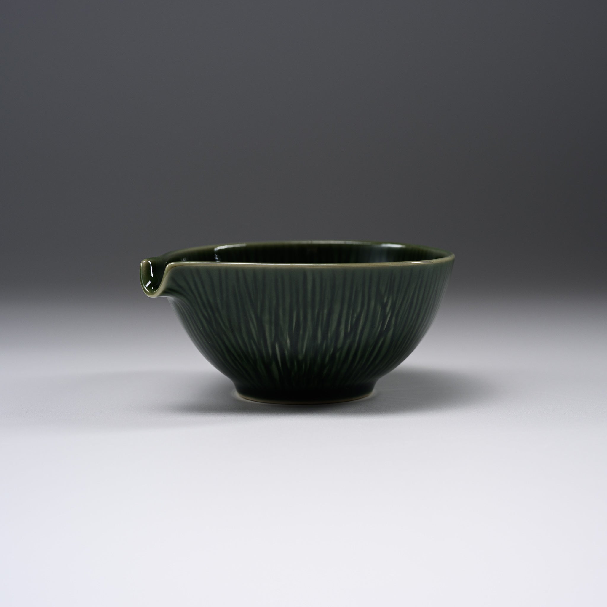MIYAMA Dark Green Spout Sauce Bowl - 2 Sizes (Small & Large) | Premium Mino Ware Ceramic | Perfect for Salad Dressing, Dipping Sauces & Kitchen Organization