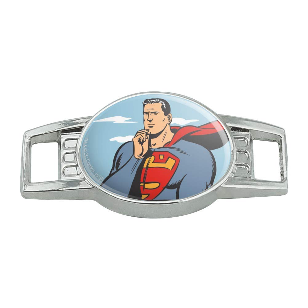Superman Thinking Shoe Lace Charms - Decorative Sneaker Accessories for Running & Gym - Fun Superhero Shoe Decor for Sneakerheads & Collectors - Perfect for Cosplay, Gifts & Customizing Athletic Shoes