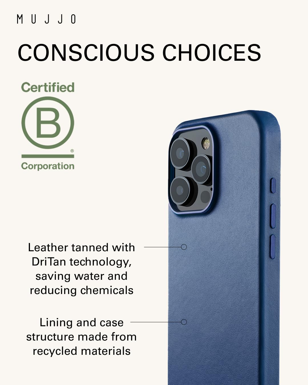 Premium Magsafe Compatible Leather Phone Case for iPhone 16 Pro Max - Slim European Leather Cover with Enhanced Protection for Phone & Camera Lens (Monaco Blue) | Perfect for Business Professionals & Daily Commuters