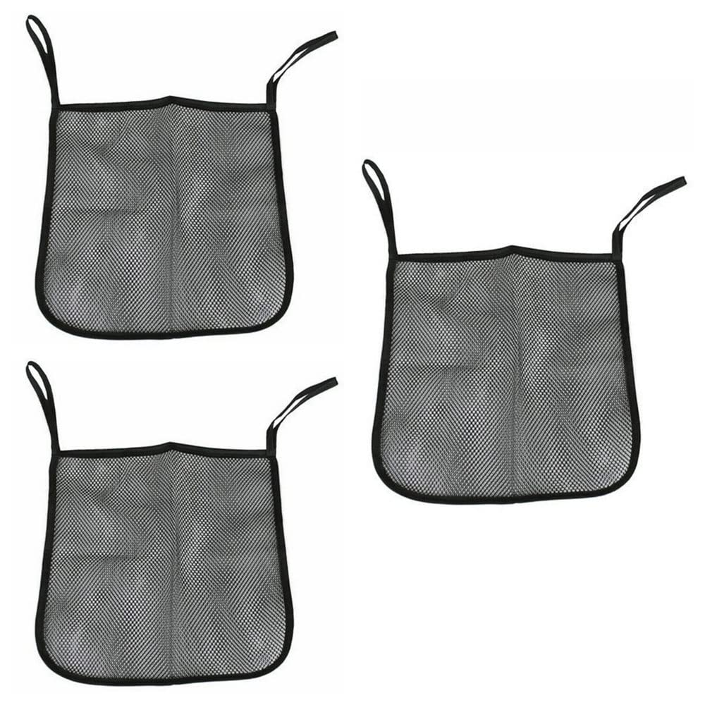 3 Pack Stroller Organizer - Mesh Storage Bag for Diapers, Snacks & Phone - Perfect for Wagon, Car Seat & Travel