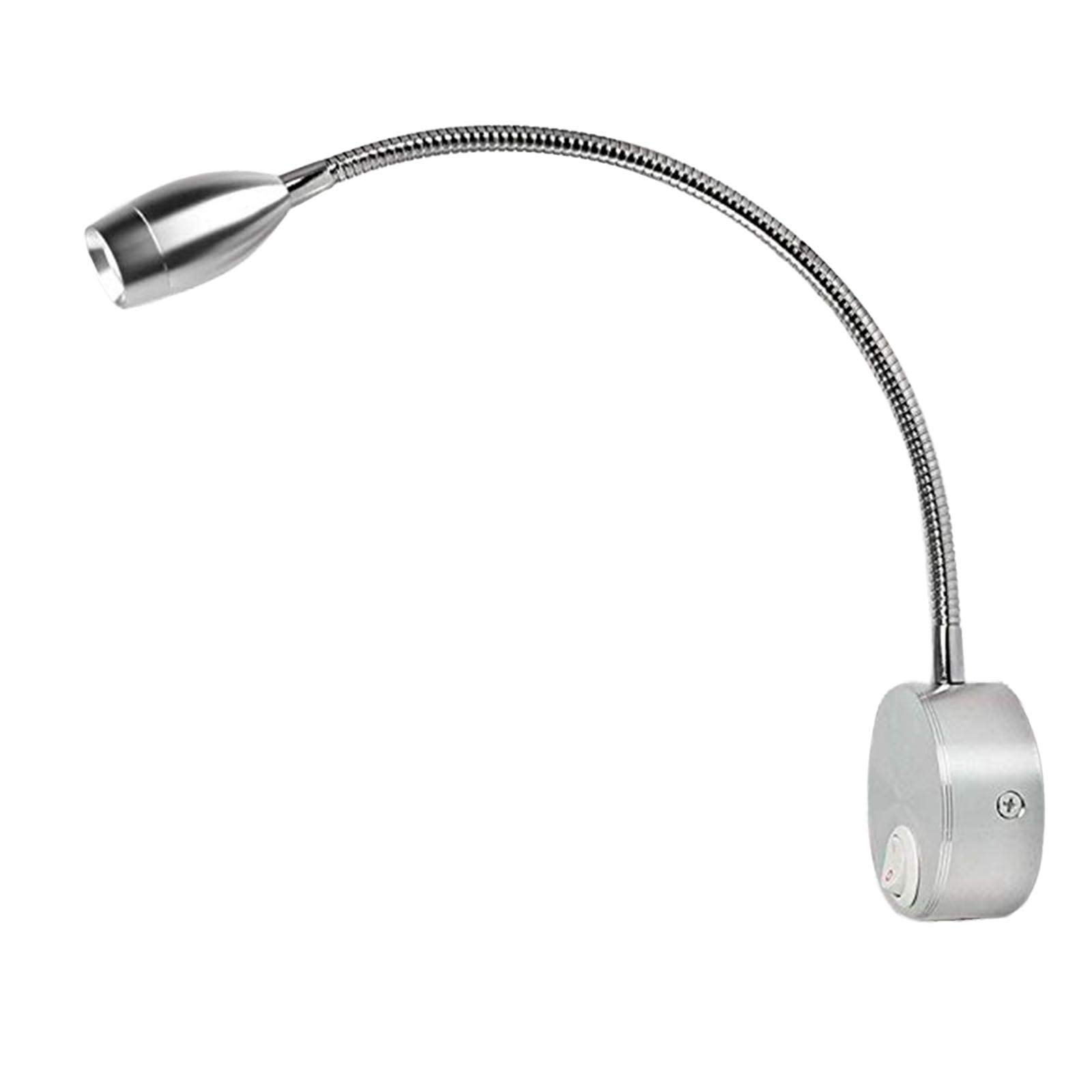 Dimmable LED Bedside Reading Headboard Lamp - Minimalist Design, Silver (B) - Perfect for Nighttime Reading & Bedroom Ambience