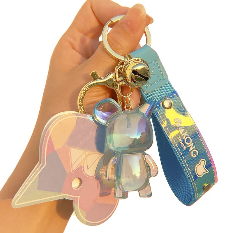Cute Bear Keychain for Women & Men - Durable Car Keys Holder, Wristlet Accessory & Bag Charm - Perfect Gift for Friends, Kids & Family - Ideal for Everyday Use, Travel & Gifting