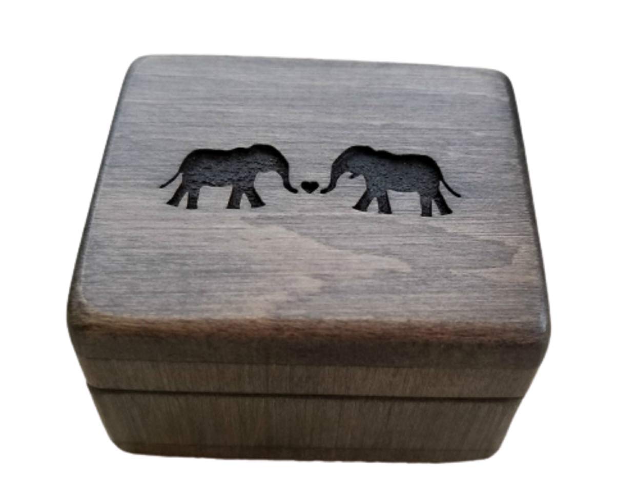 Handmade Elephant Wedding Ring Box - Elegant Engagement & Proposal Ring Holder for Jewelry - Perfect for Romantic Proposals, Anniversaries, and Special Occasions