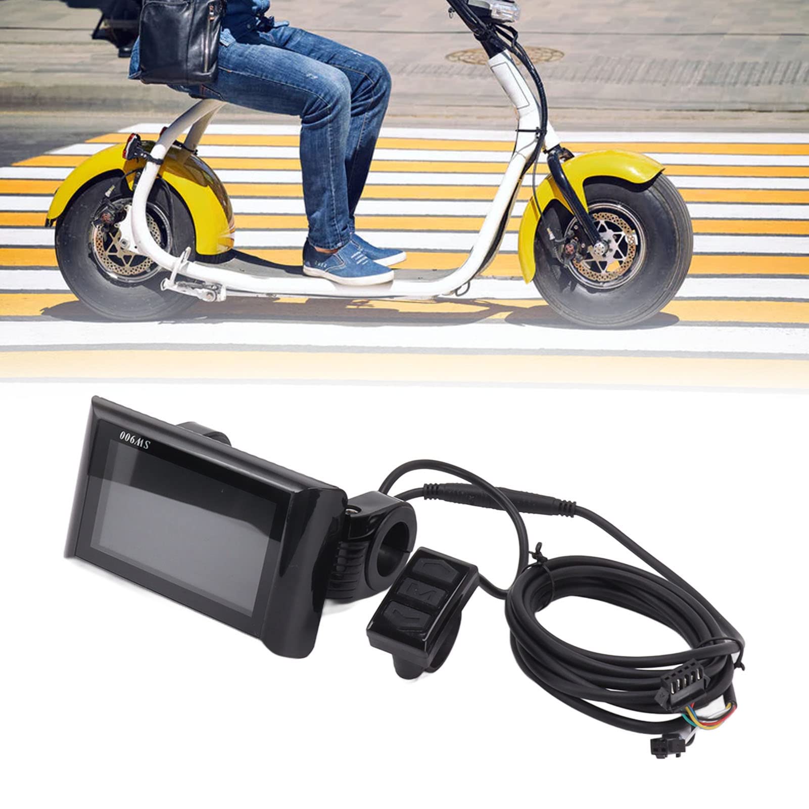 Tbest SW900 Electric Scooter LCD Display Meter Control Panel - Waterproof & Bright Screen for Easy Speed & Battery Monitoring - Perfect for Commuting, Off-Roading & Urban Travel