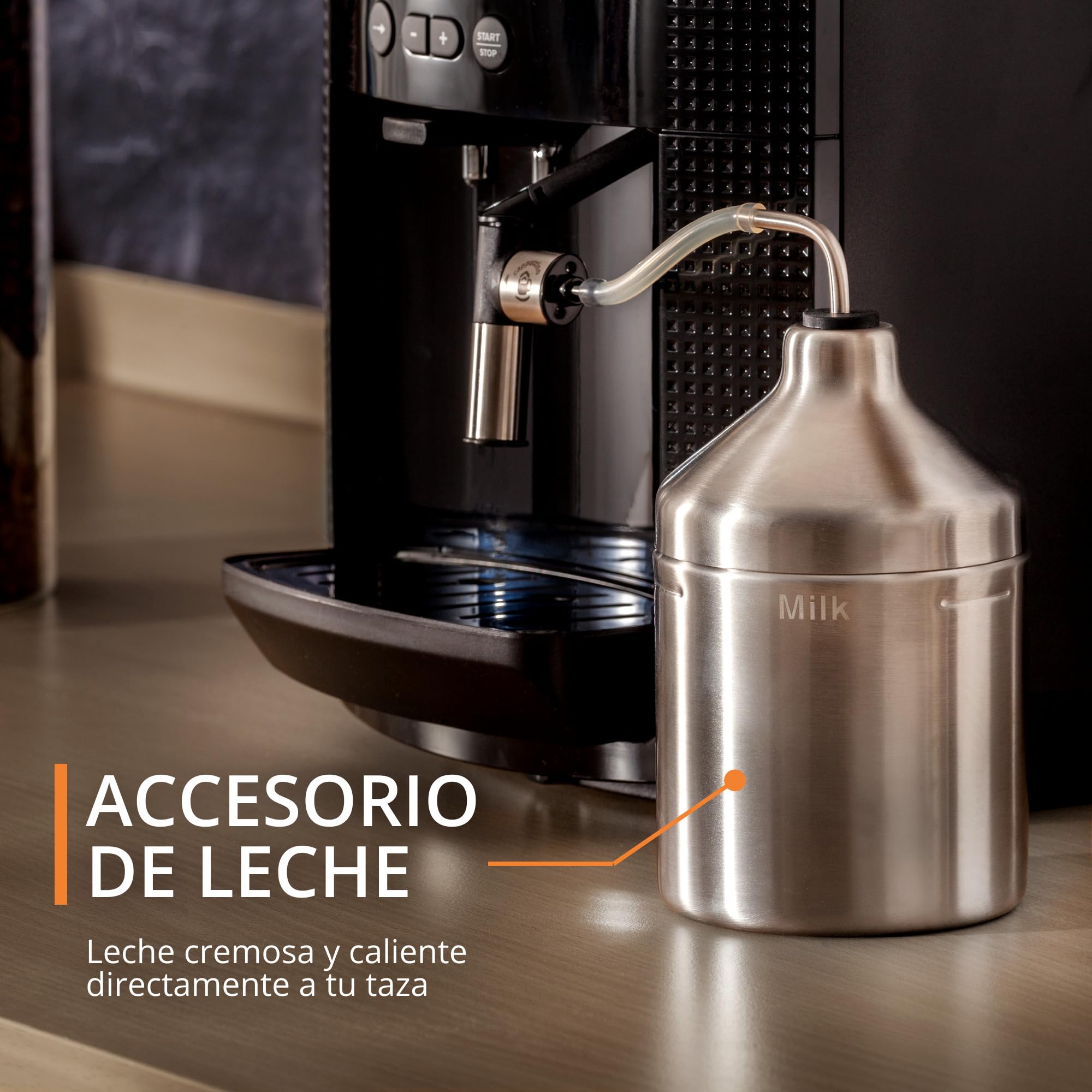 Krups Essential Super Automatic Espresso Machine - 15 Bar Pressure, Conical Metal Grinder, Adjustable Coffee Strength & Quantity, 1.7L Water Tank, LCD Display, Milk Accessories - Perfect for Home Baristas & Coffee Lovers