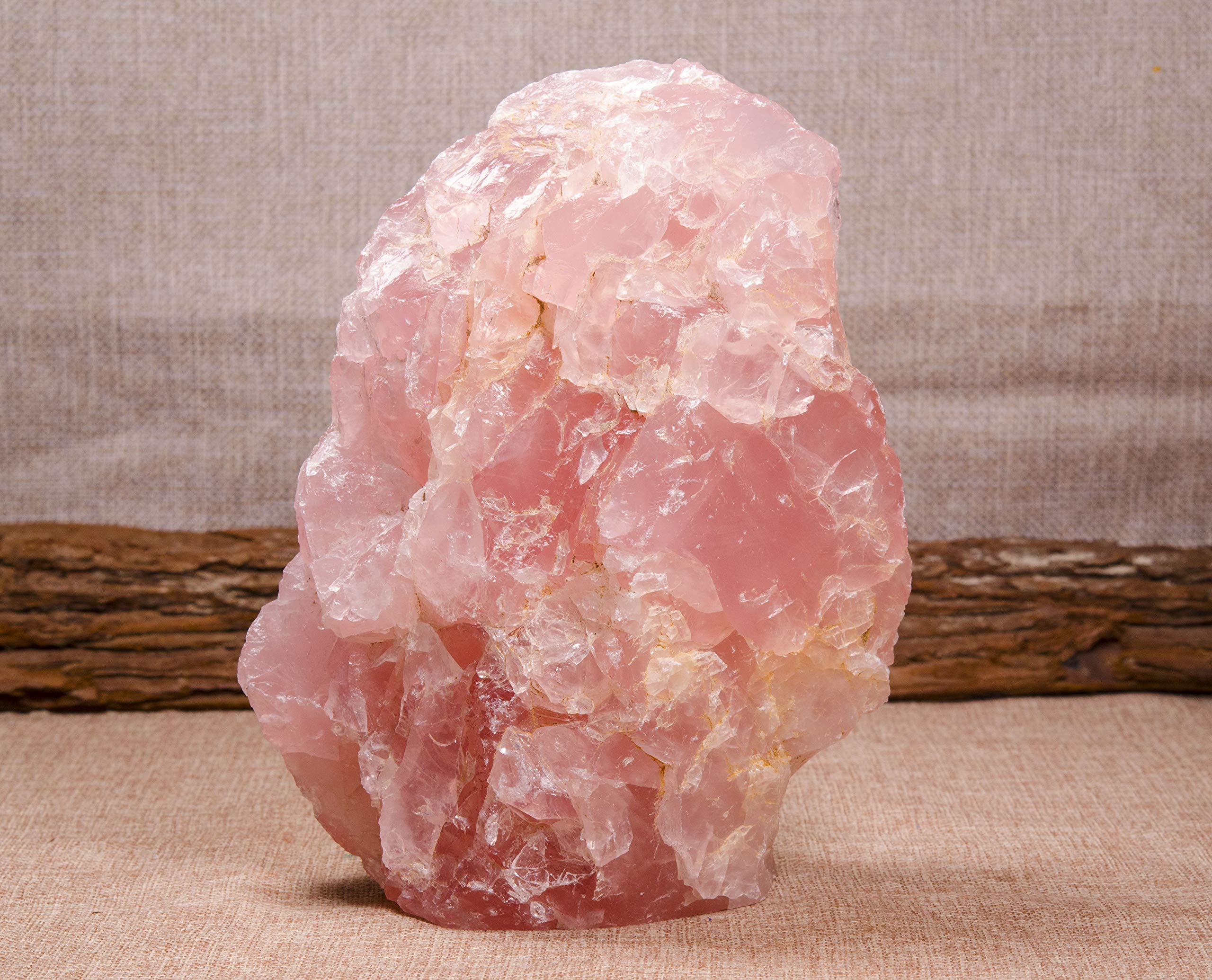 Natural Raw Rose Quartz Crystal - Pink Love Stone for Meditation, Chakra Healing & Reiki (6.29x3.14x8.18in, 3254g) - Perfect for Spiritual Healing, Energy Balancing & Home Decor