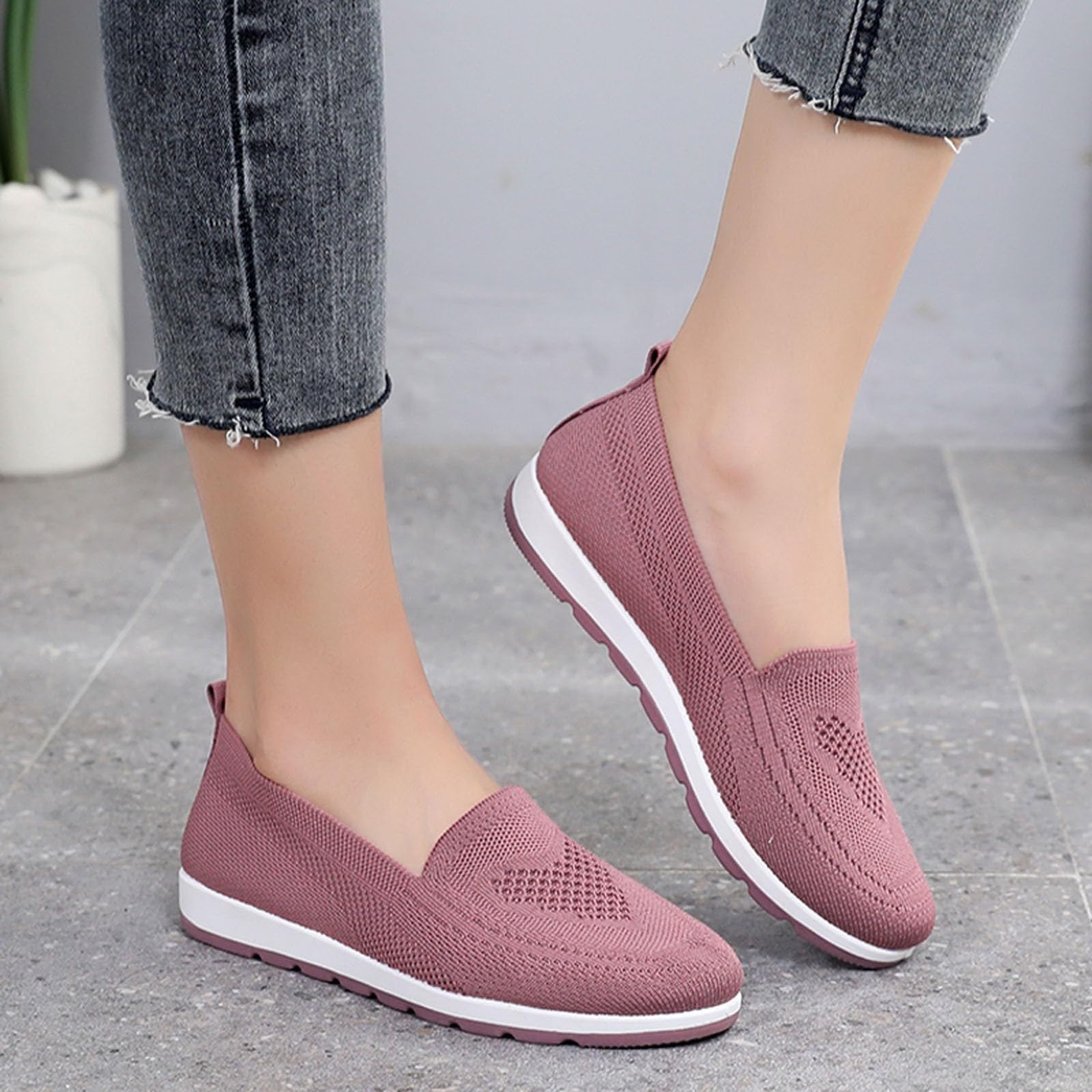 Women's Sneakers - Trendy Mesh Wedge Walking Shoes | Breathable Slip-On Loafers for Running & Tennis | Perfect for Workouts, Casual Wear & Daily Comfort