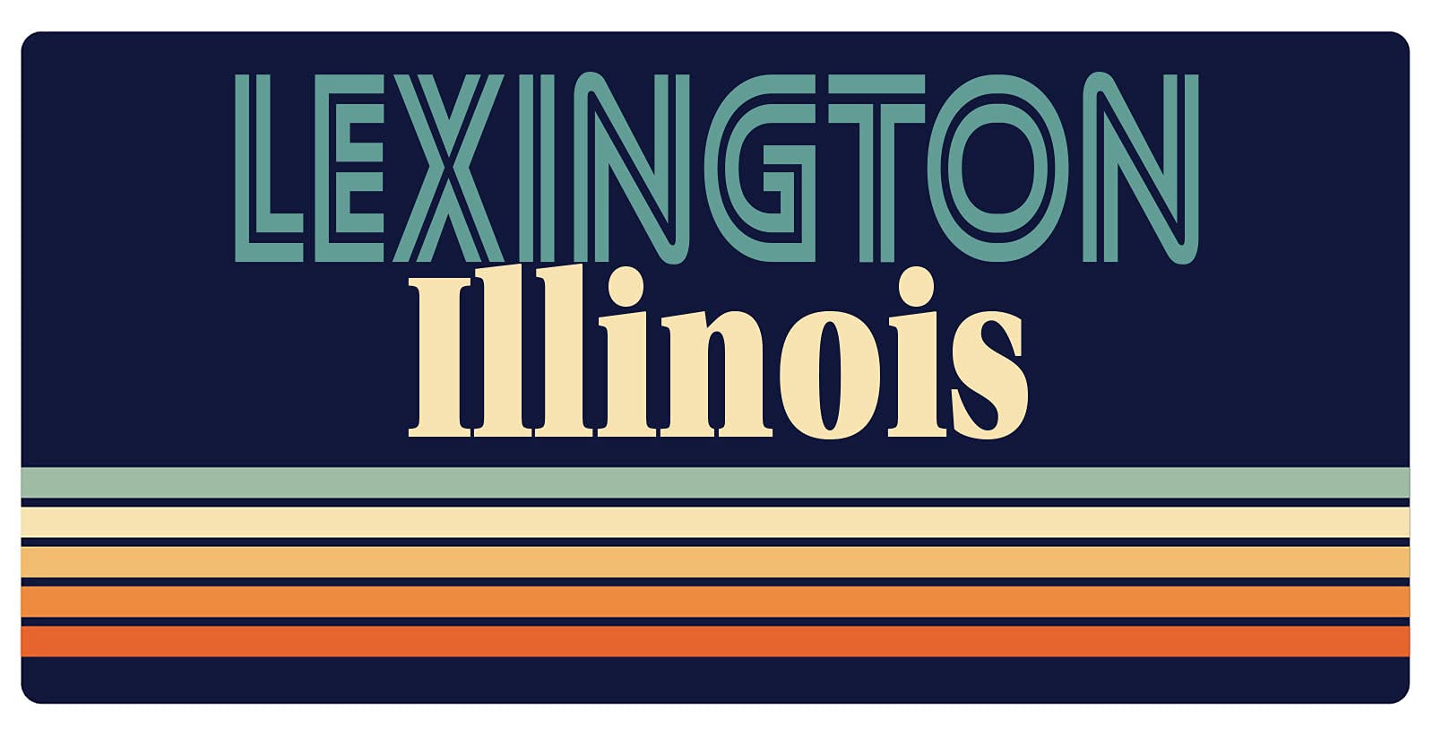 Vintage Lexington Illinois 5 x 2.5-Inch Refrigerator Magnet - Retro Souvenir & Decorative Fridge Accessory for Collectors, Travel Lovers & Home Decor - Perfect for Kitchens, Offices & Gifts