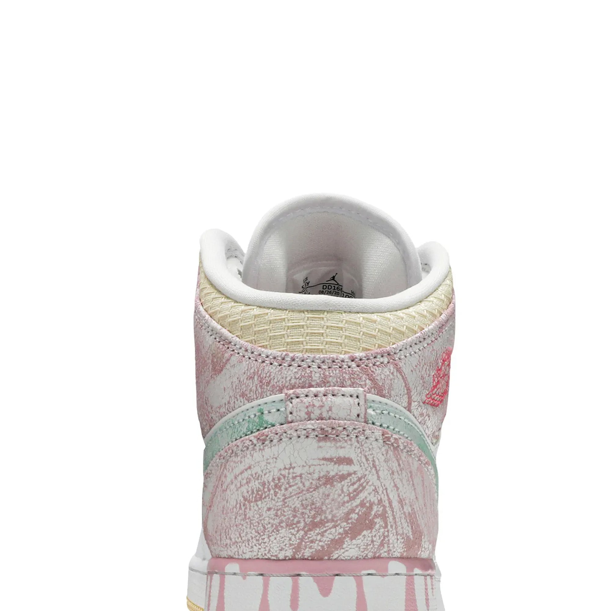 Air Jordan 1 Mid 'Paint Drip' GS Basketball Shoes for Girls - Stylish Sneakers for School, Sports & Street Fashion