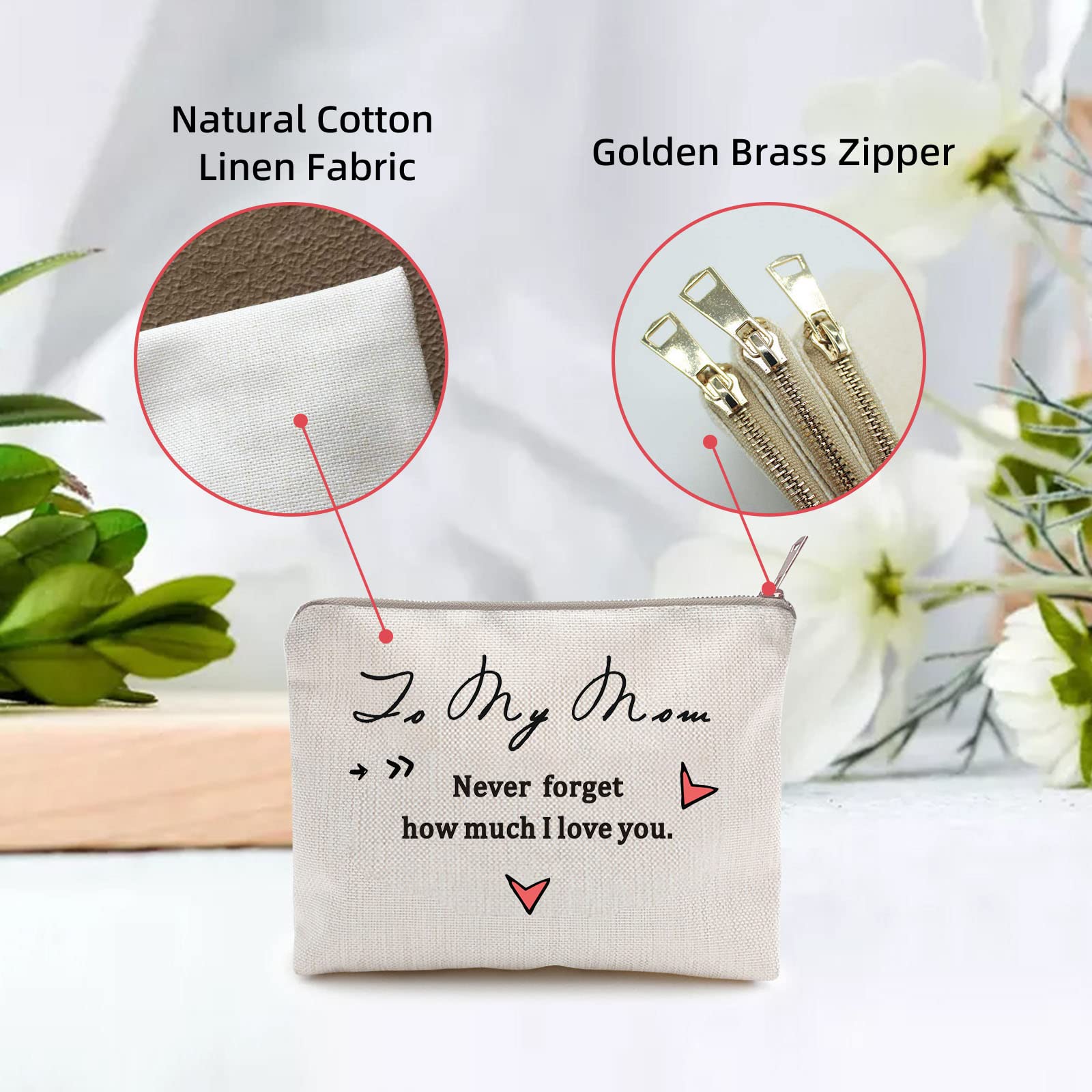 Unique Mothers Day Gifts from Daughter - Personalized Makeup Bag for Mom, Best Friend Birthday & Friendship Gift, Women's Toiletry Bag for Christmas, Travel, Spa & Daily Essentials