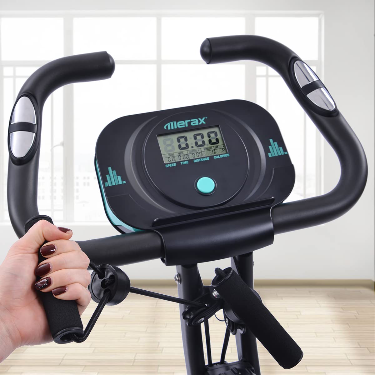 Merax Indoor Cycling Exercise Bike - Adjustable Stationary Bike for Home Workouts | Cardio Training & Fitness Cycling for Weight Loss & Endurance Building