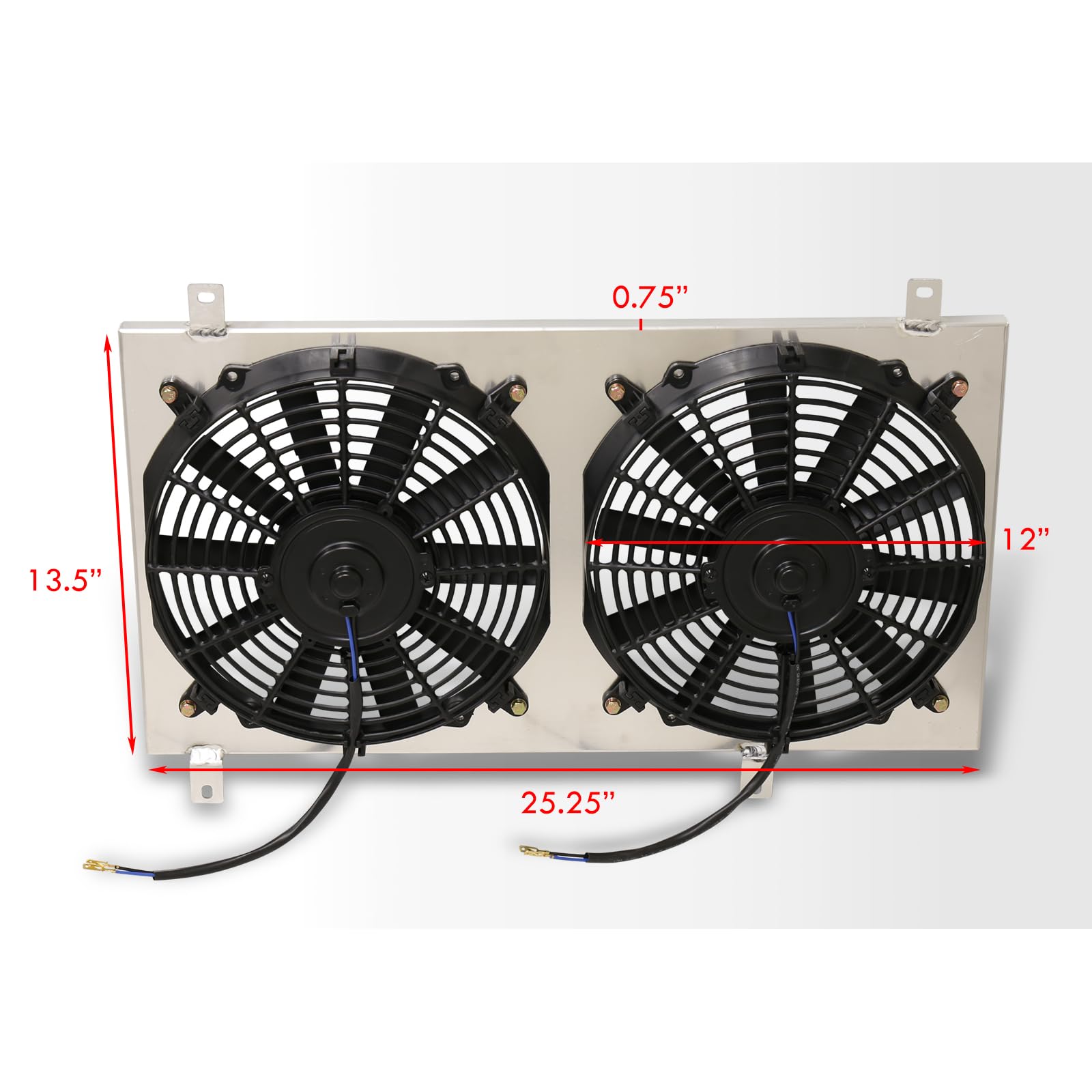 Aluminum Radiator Fan Shroud Kit with 12
