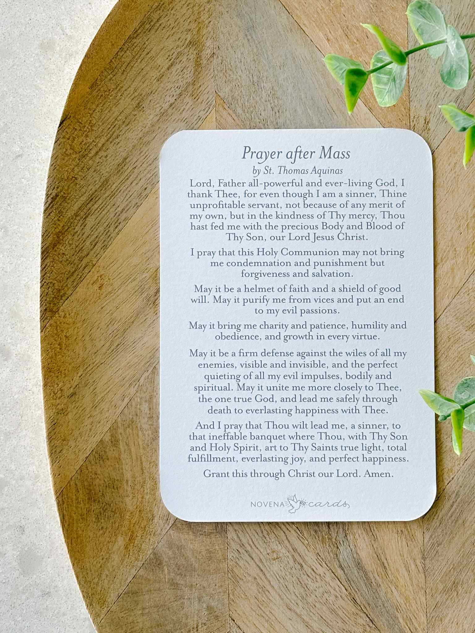 Prayer After Mass Prayer Card - Catholic Devotional Card for Post-Mass Reflection & Spiritual Growth | Perfect for Church, Home Worship & Personal Meditation