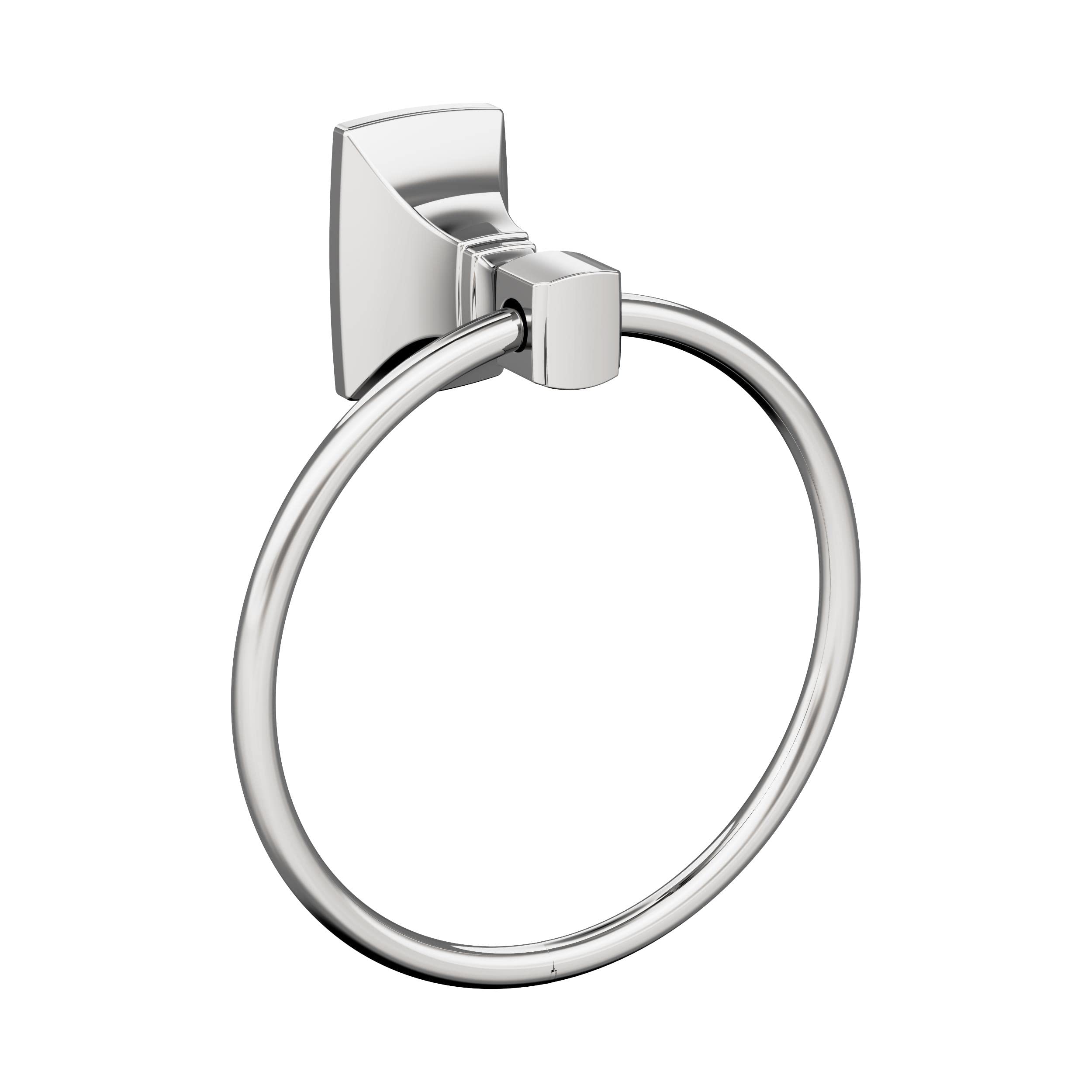 Amerock BH3601226 Chrome Towel Ring - 7-7/16 Inch (189mm) Bathroom Wall Mount Hand Towel Holder - Highland Ridge Collection - Durable Bath Accessories for Kitchen & Powder Room - Perfect for Small Spaces & Guest Bathrooms
