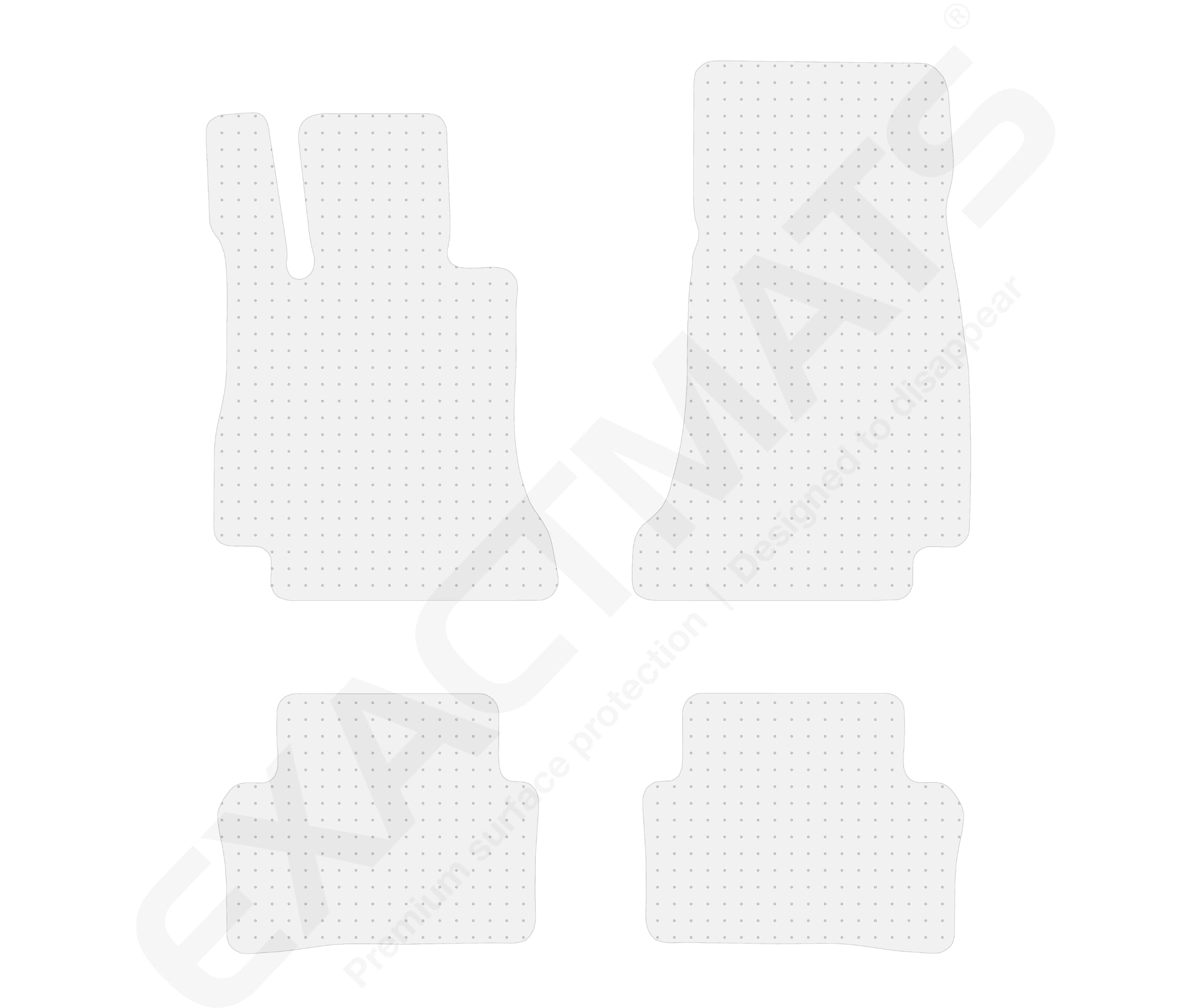 Premium Clear Floor Mats for Mercedes CLS-Class (2019-2023) - 1st & 2nd Row Custom Fit Protection - USA Made Luxury Car Floor Liners - Perfect for All-Weather Protection & Interior Preservation