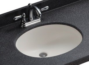 Swan UL01613.125 Solid Surface Undermount Single Bowl Bathroom Sink - 16x19.625x5.625 Inch White Porcelain Vanity Sink for Bathroom Remodeling - Perfect for Modern Home, Hotel & Commercial Use