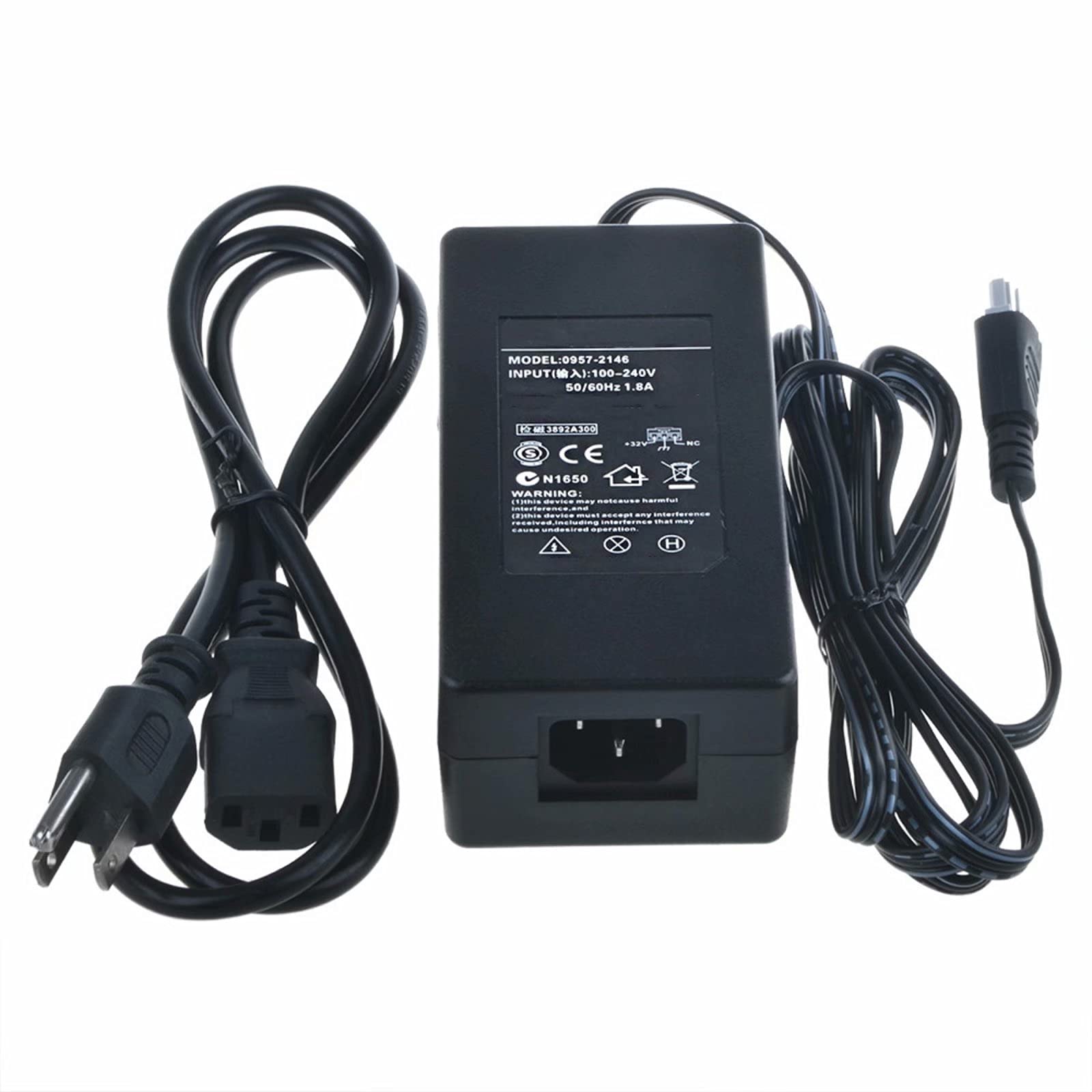 Original AC Adapter Power Charger for HP DeskJet 1315/OfficeJet 5610/5510/PSC Printers - Replacement Power Supply Cord with US Plug - Perfect for Home & Office Printing Needs