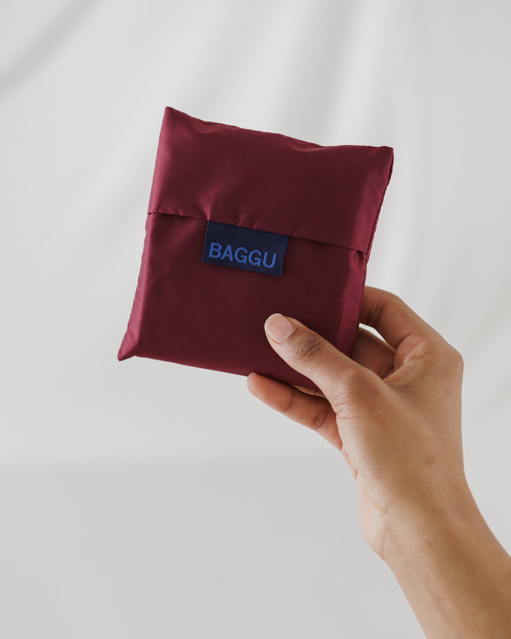 Baggu Standard Reusable Shopping Bag - Cranberry Red | Eco-Friendly Foldable Grocery Tote for Groceries, Beach, Travel & Daily Use